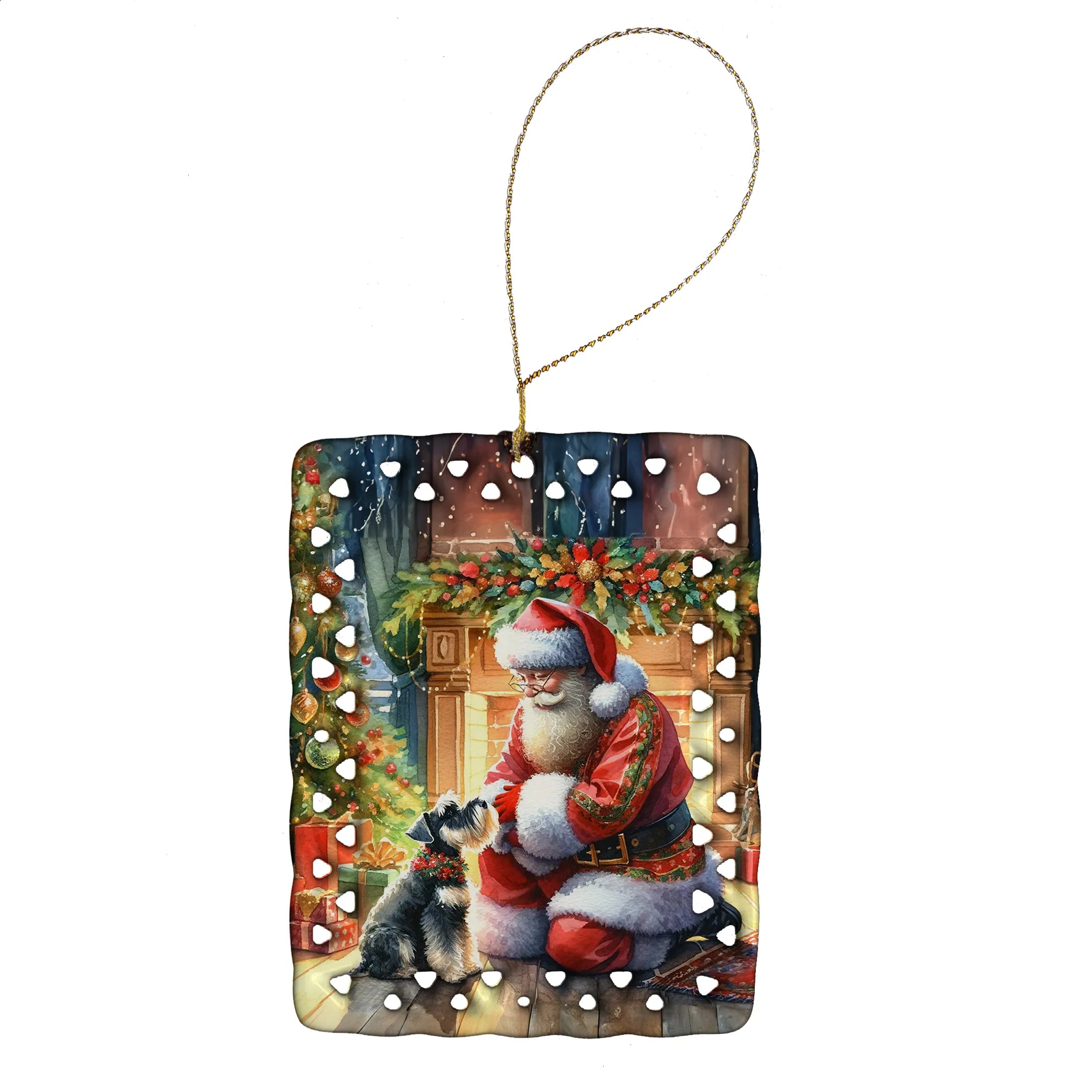 Moments with Santa Porcelain Ornament
