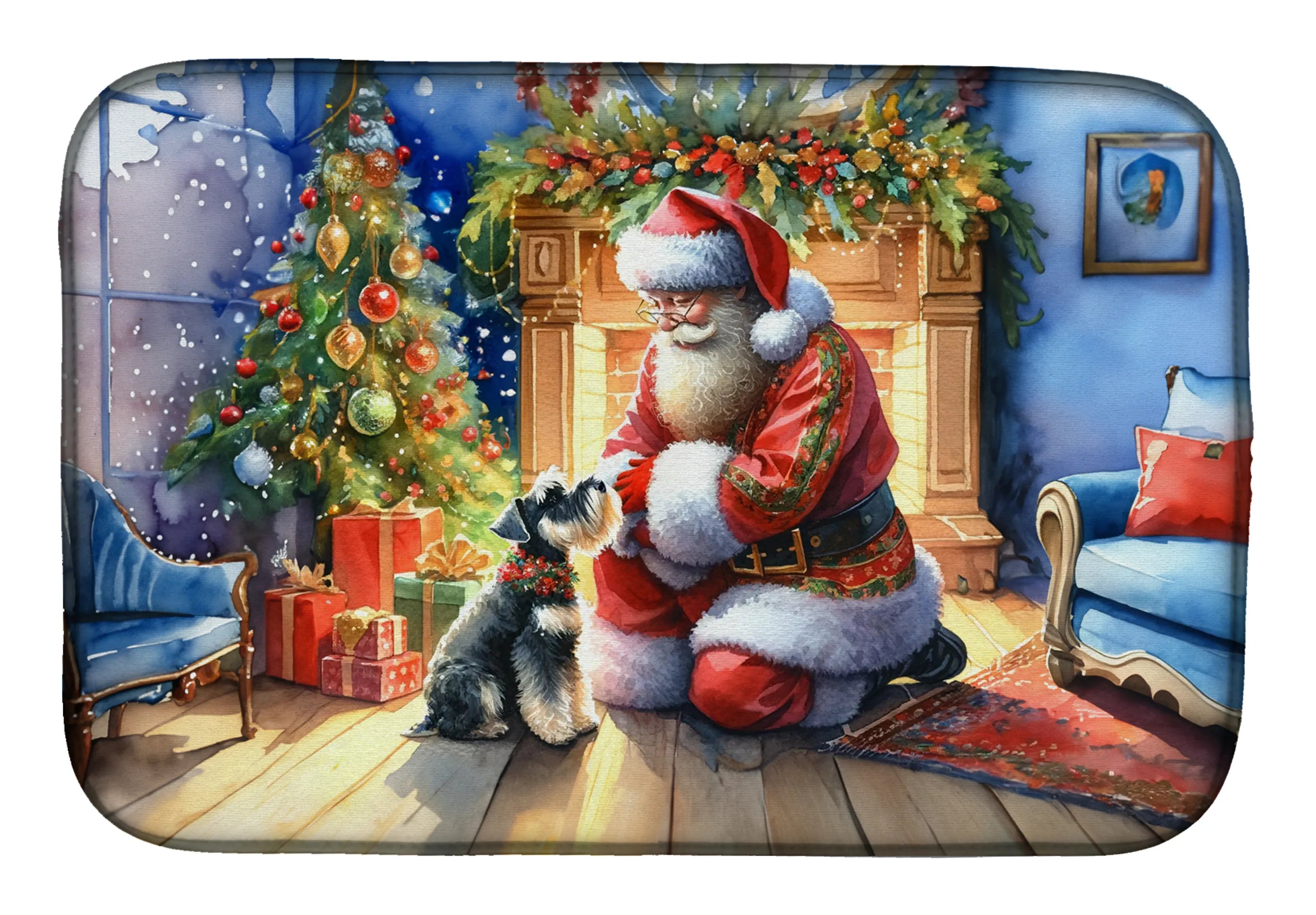 Moments with Santa Dish Drying Mat - Size: 14  X 21" | Pack Of: 1 | Collection name: Moments with santa