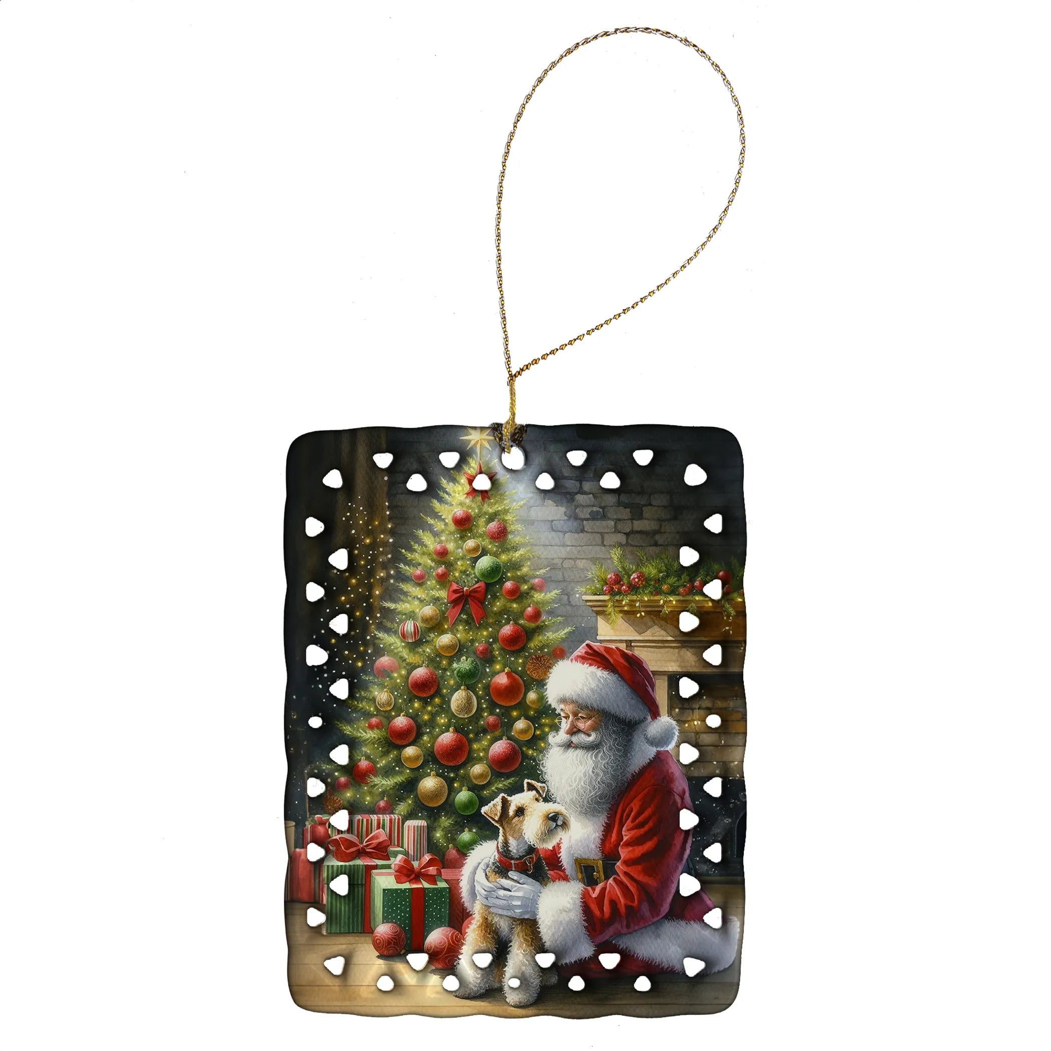 Moments with Santa Porcelain Ornament