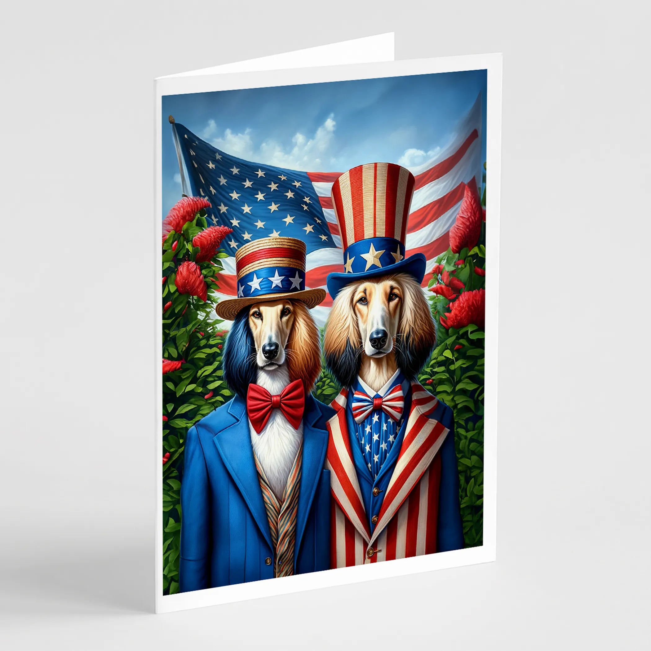 All American Dogs Greeting Cards  - Size: 5X7 | Pack Of: 8 | Collection name: All american dogs
