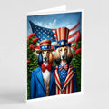 All American Dogs Greeting Cards  - Size: 5X7 | Pack Of: 8 | Collection name: All american dogs