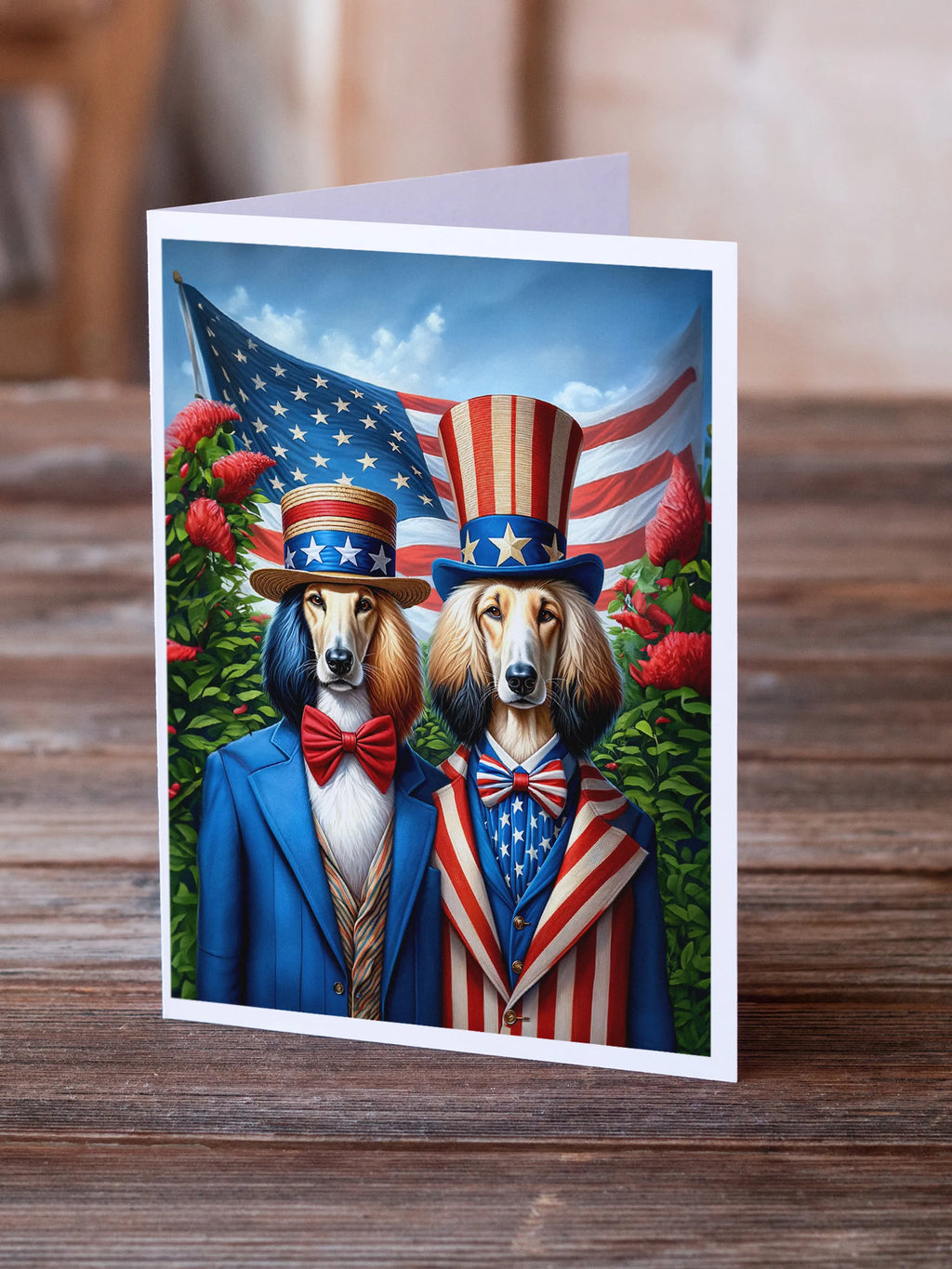 All American Dogs Greeting Cards  - Size: 5X7 | Pack Of: 8 | Collection name: All american dogs
