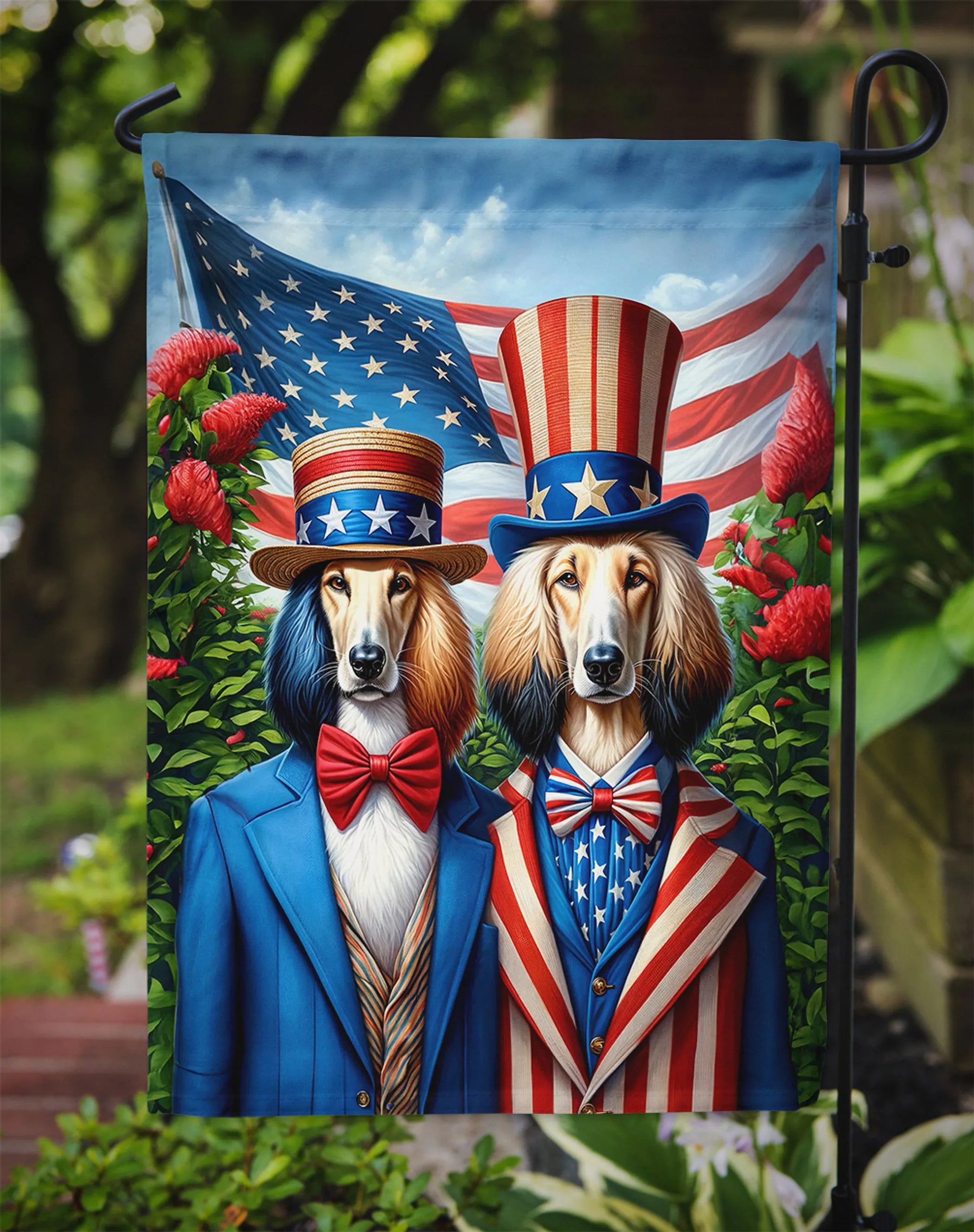 All American Dogs Decorative Flag - Size: GARDEN SIZE | Pack Of: 1 | Collection name: All american dogs