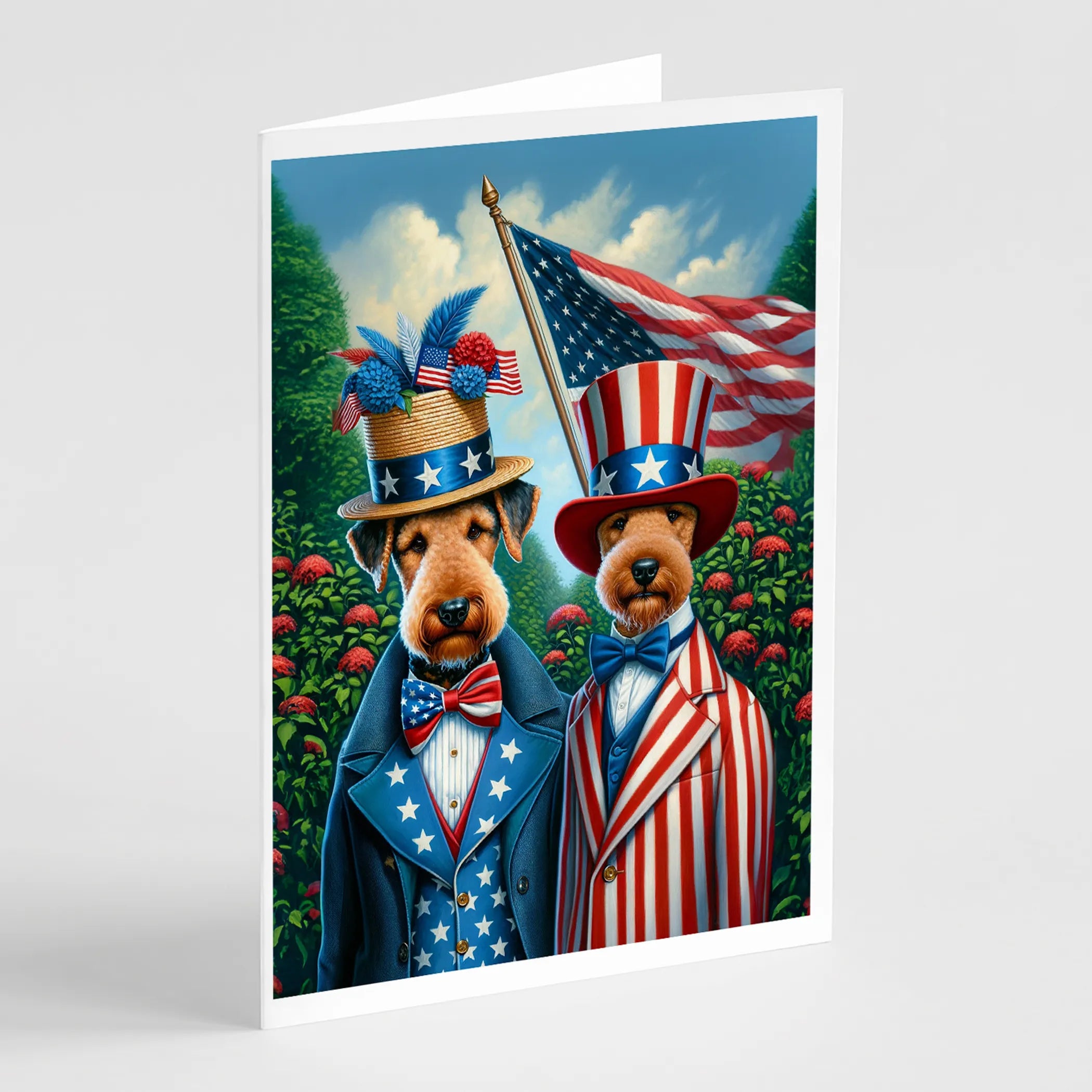 All American Dogs Greeting Cards  - Size: 5X7 | Pack Of: 8 | Collection name: All american dogs