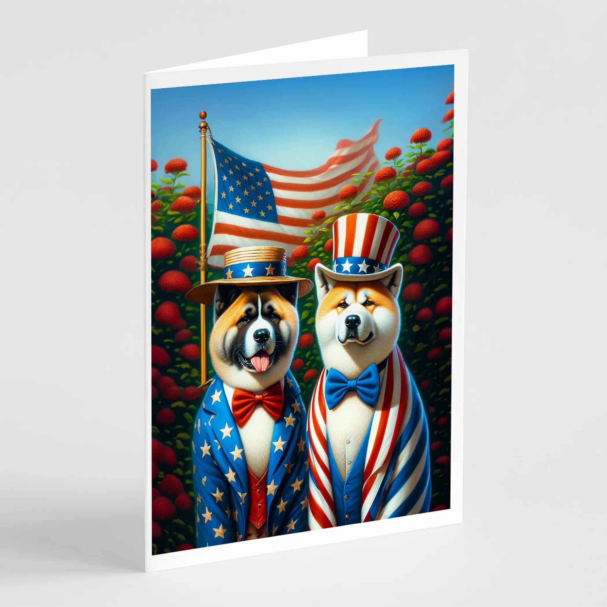 All American Dogs Greeting Cards  - Size: 5X7 | Pack Of: 8 | Collection name: All american dogs