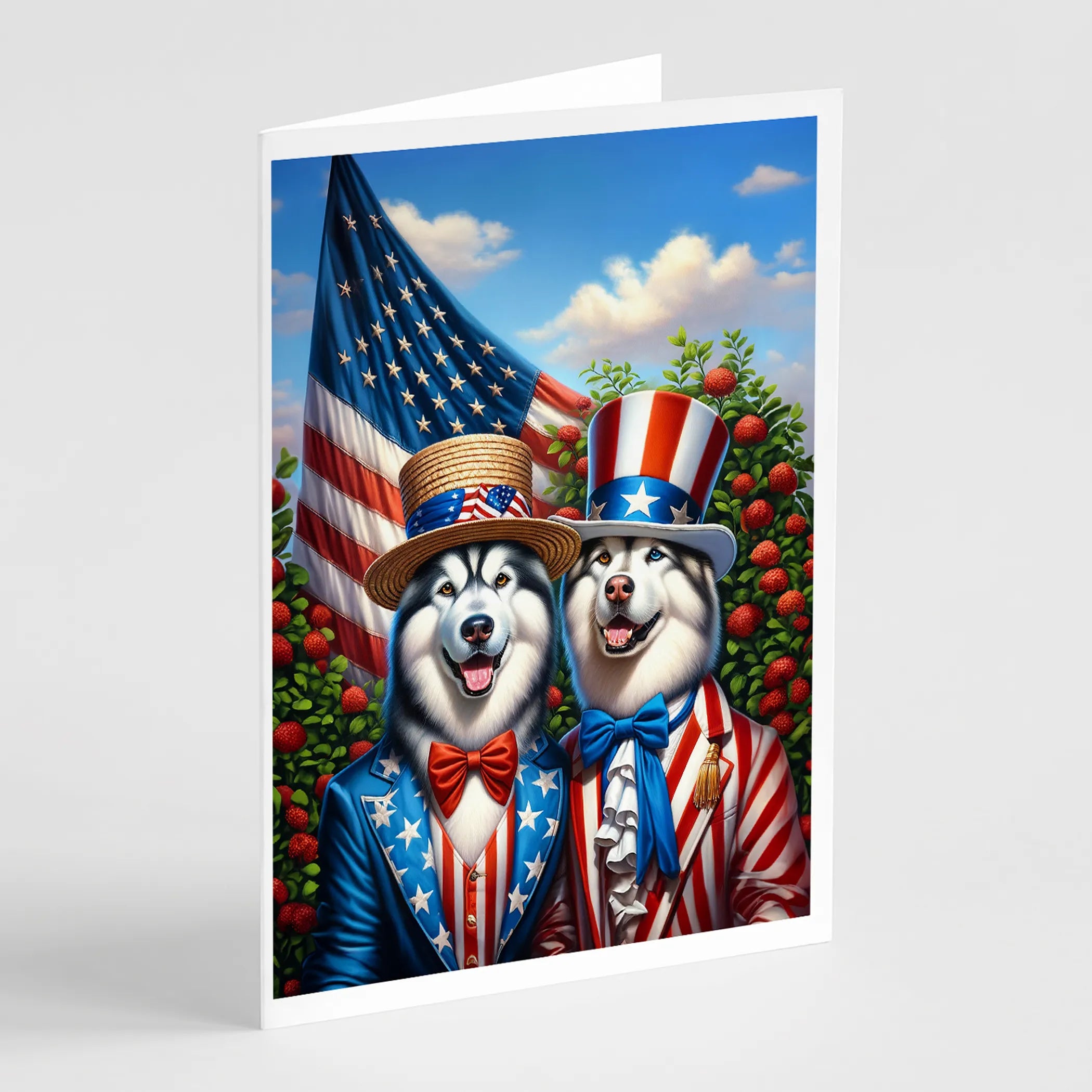All American Dogs Greeting Cards  - Size: 5X7 | Pack Of: 8 | Collection name: All american dogs