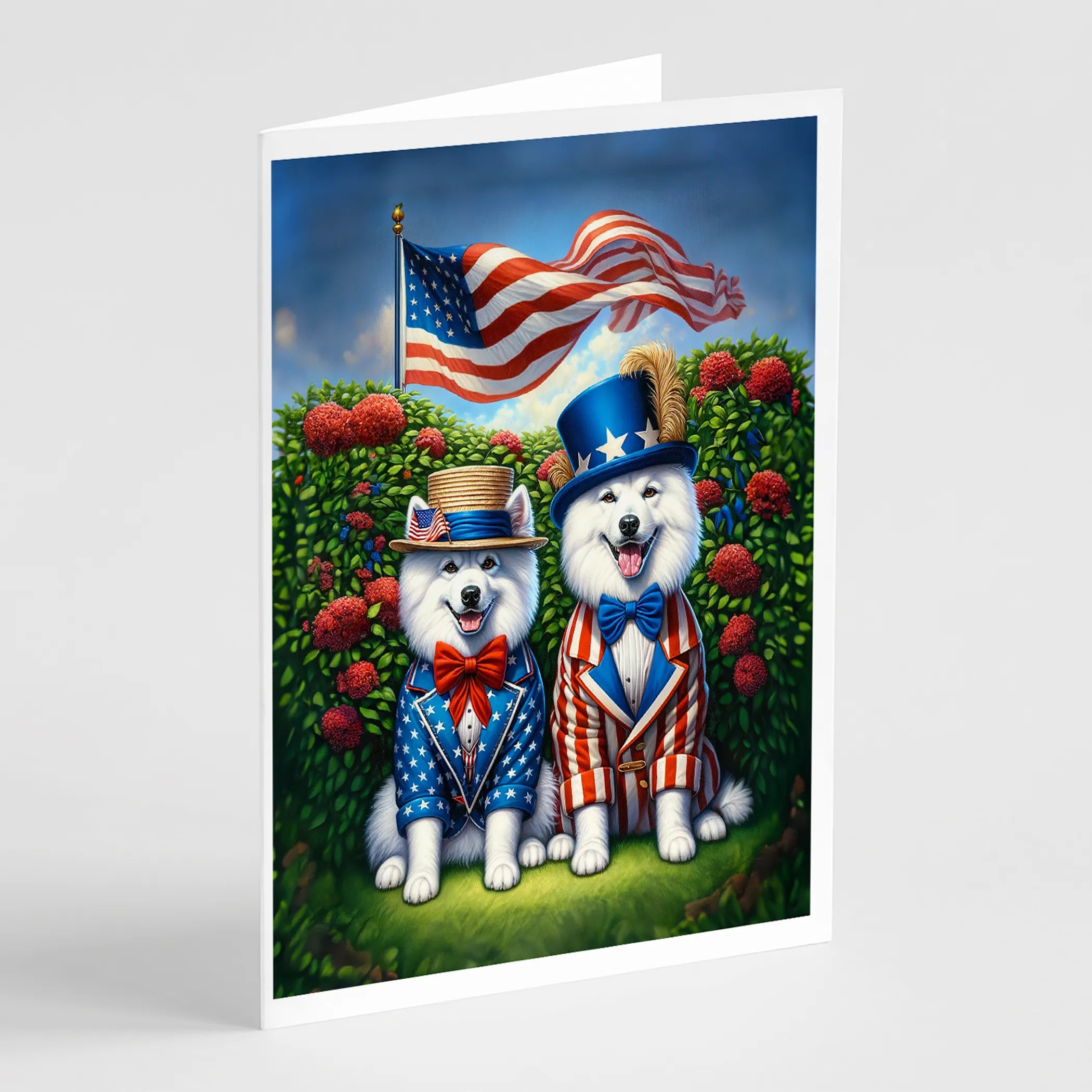 All American Dogs Greeting Cards  - Size: 5X7 | Pack Of: 8 | Collection name: All american dogs
