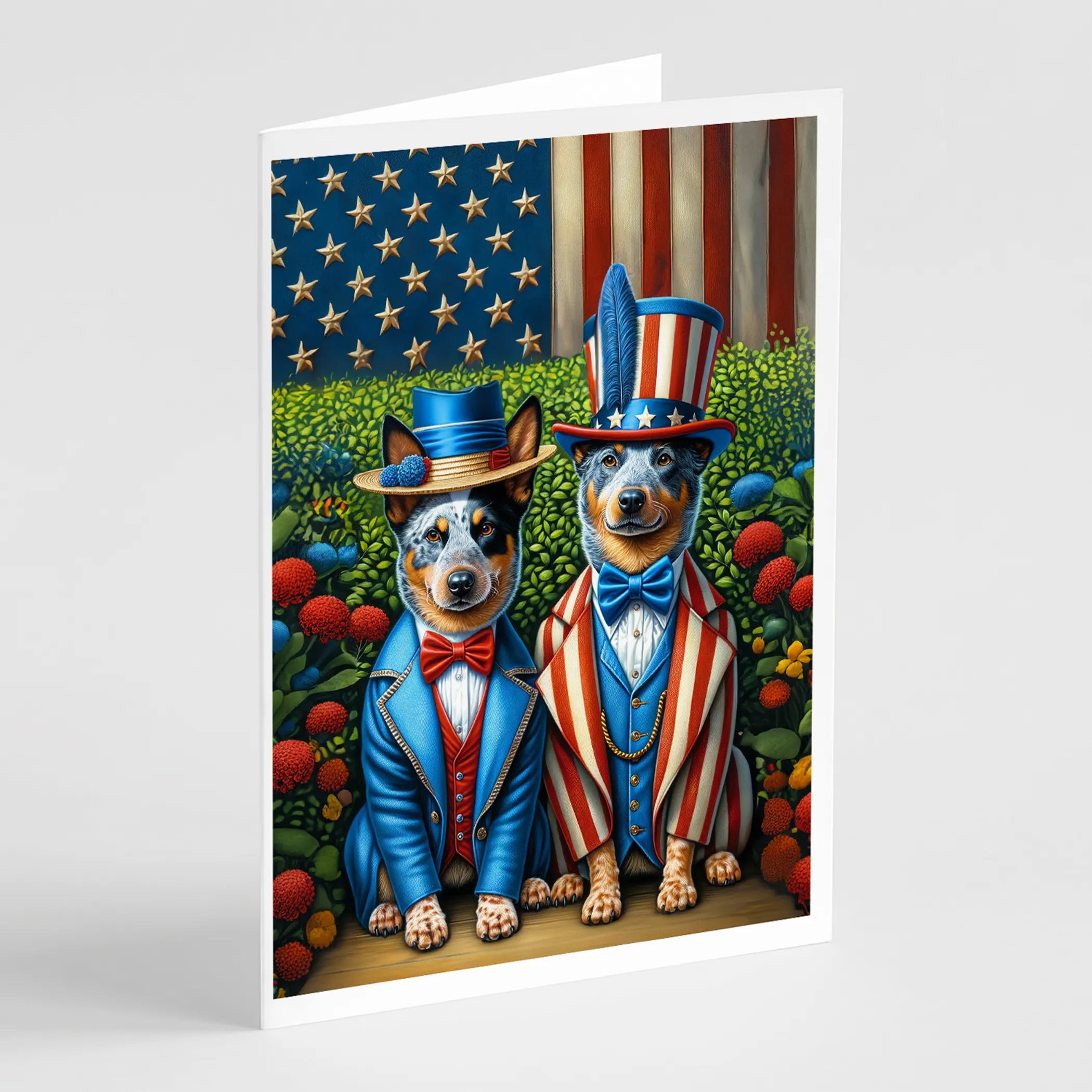 All American Dogs Greeting Cards  - Size: 5X7 | Pack Of: 8 | Collection name: All american dogs