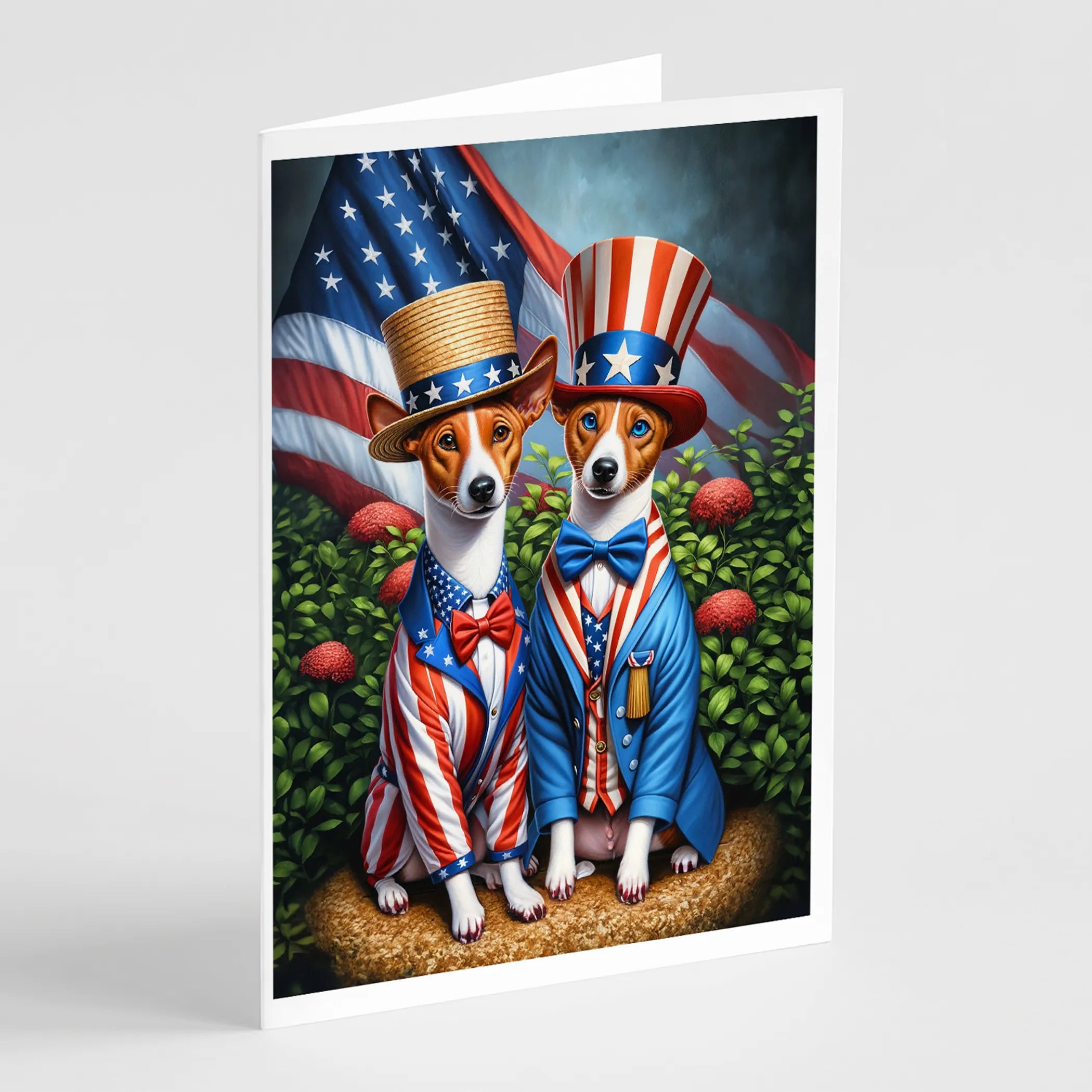 All American Dogs Greeting Cards  - Size: 5X7 | Pack Of: 8 | Collection name: All american dogs