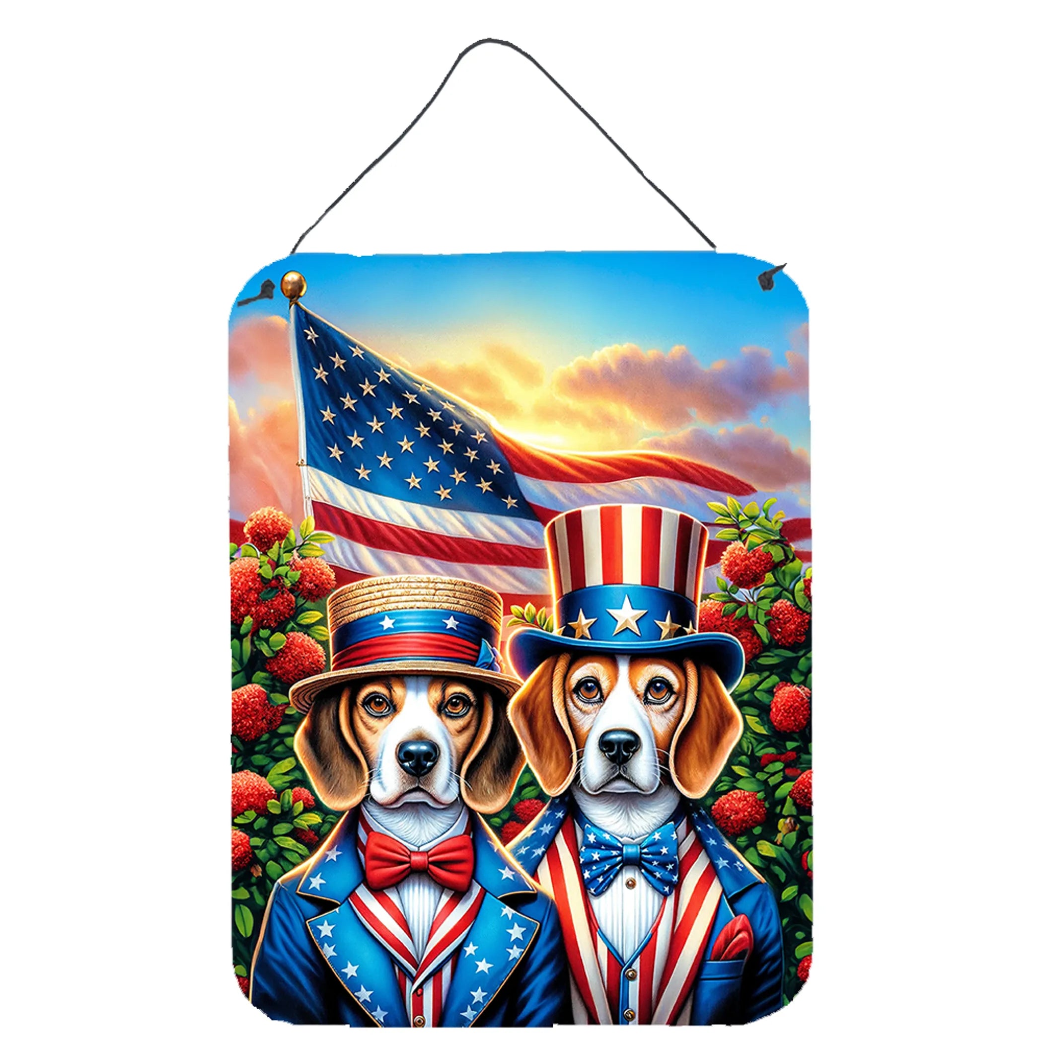 All American Dogs Wall or Door Hanging Prints - Size: 16HX12W | Pack Of: 1 | Collection name: All american dogs