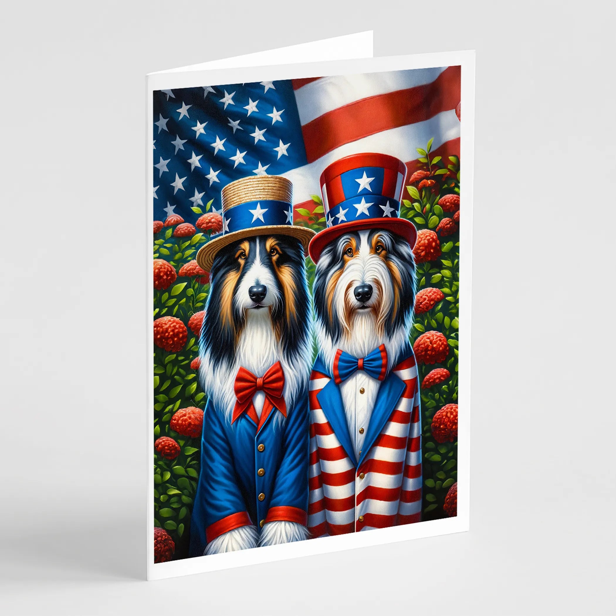 All American Dogs Greeting Cards  - Size: 5X7 | Pack Of: 8 | Collection name: All american dogs