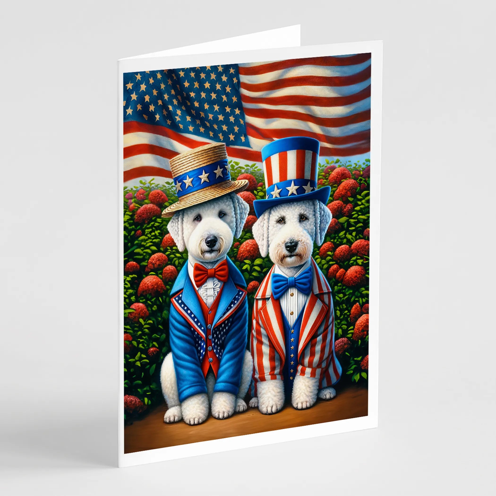 All American Dogs Greeting Cards  - Size: 5X7 | Pack Of: 8 | Collection name: All american dogs