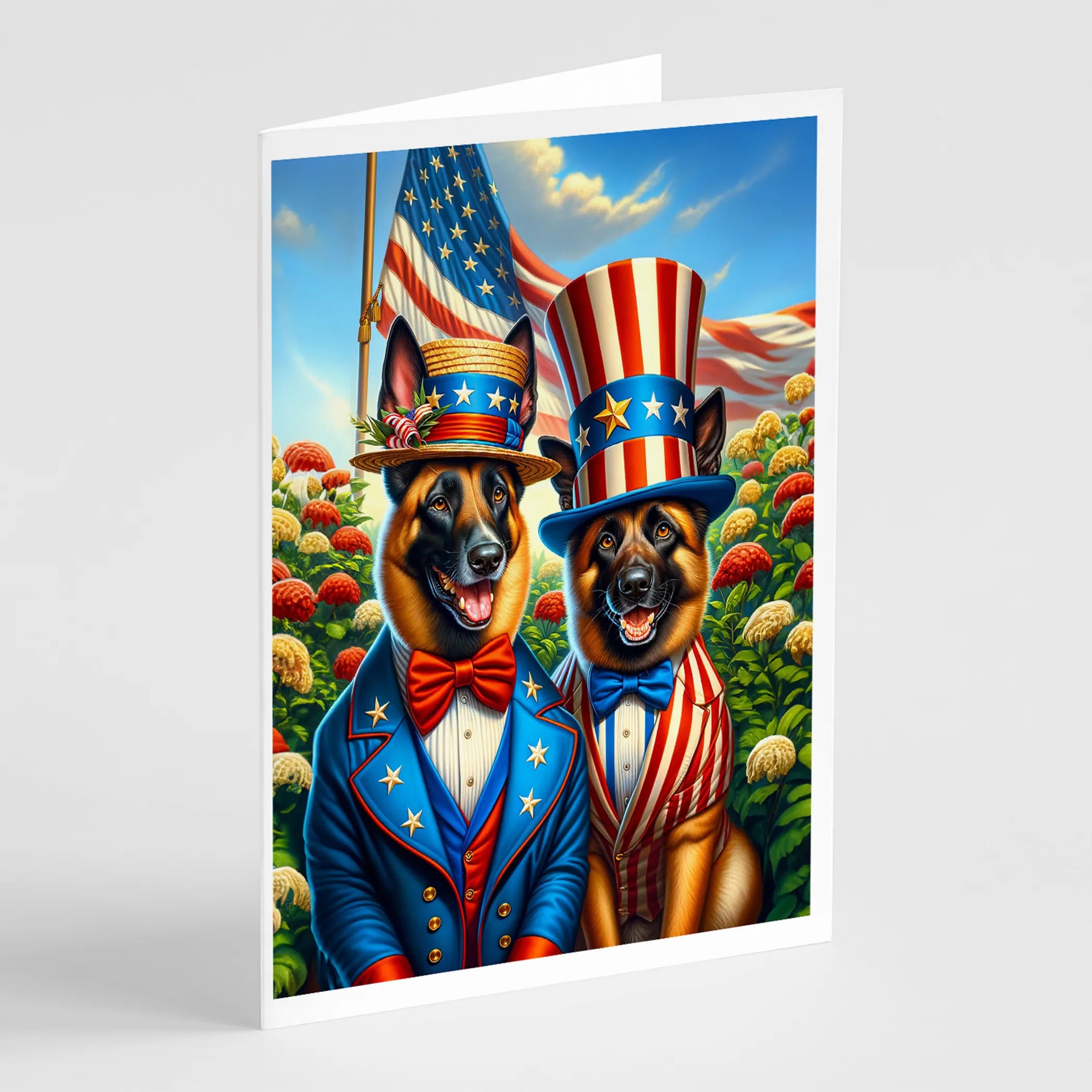 All American Dogs Greeting Cards  - Size: 5X7 | Pack Of: 8 | Collection name: All american dogs