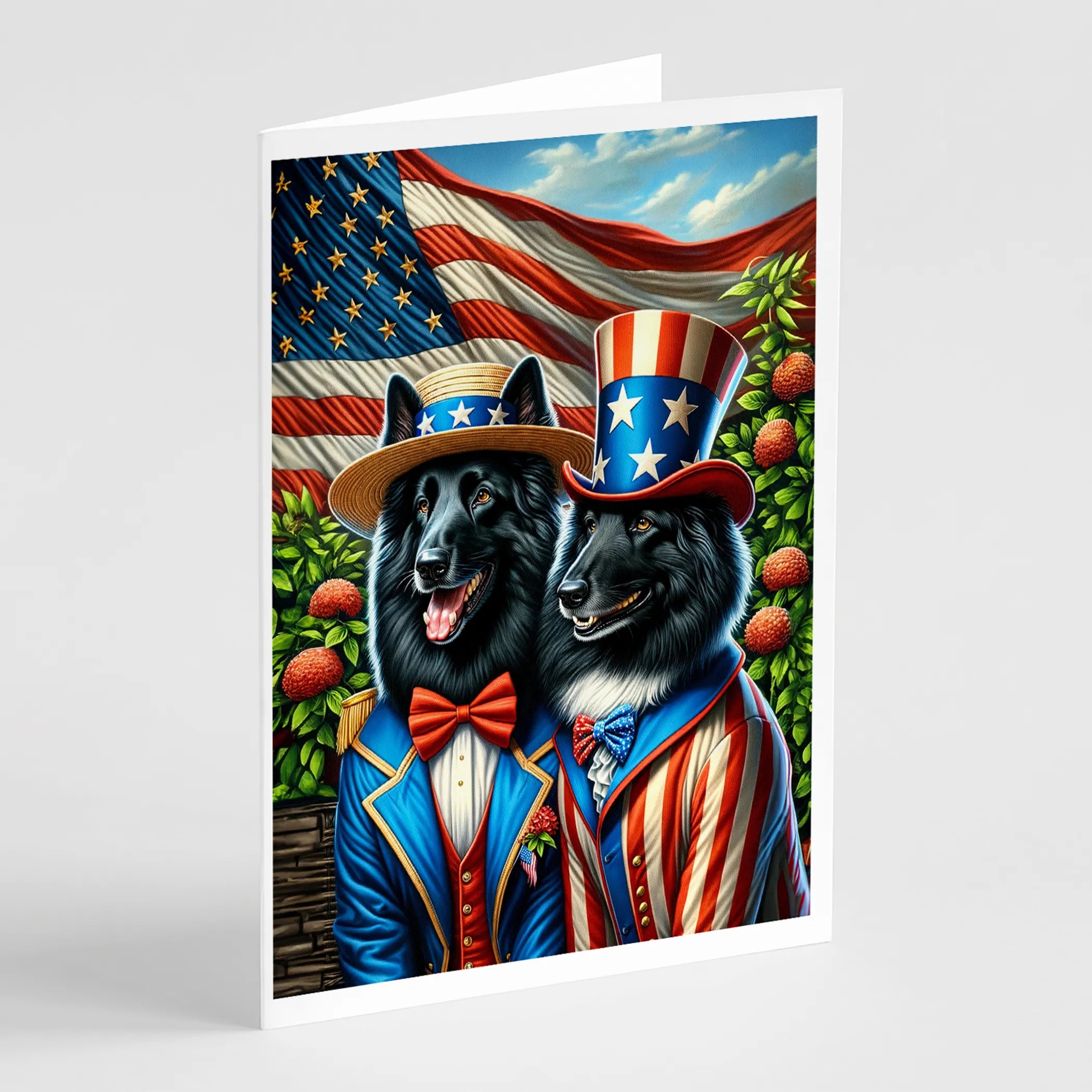 All American Dogs Greeting Cards  - Size: 5X7 | Pack Of: 8 | Collection name: All american dogs
