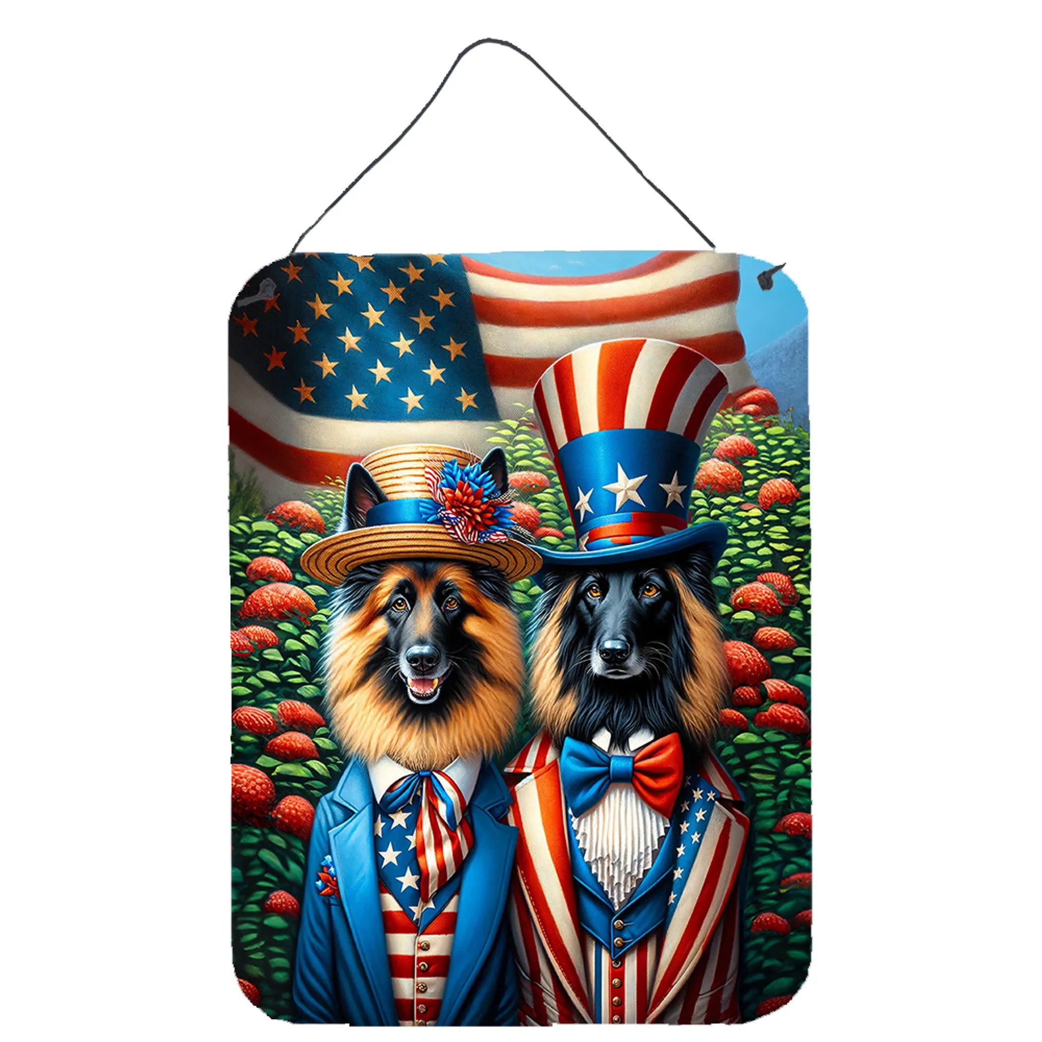 All American Dogs Wall or Door Hanging Prints - Size: 16HX12W | Pack Of: 1 | Collection name: All american dogs