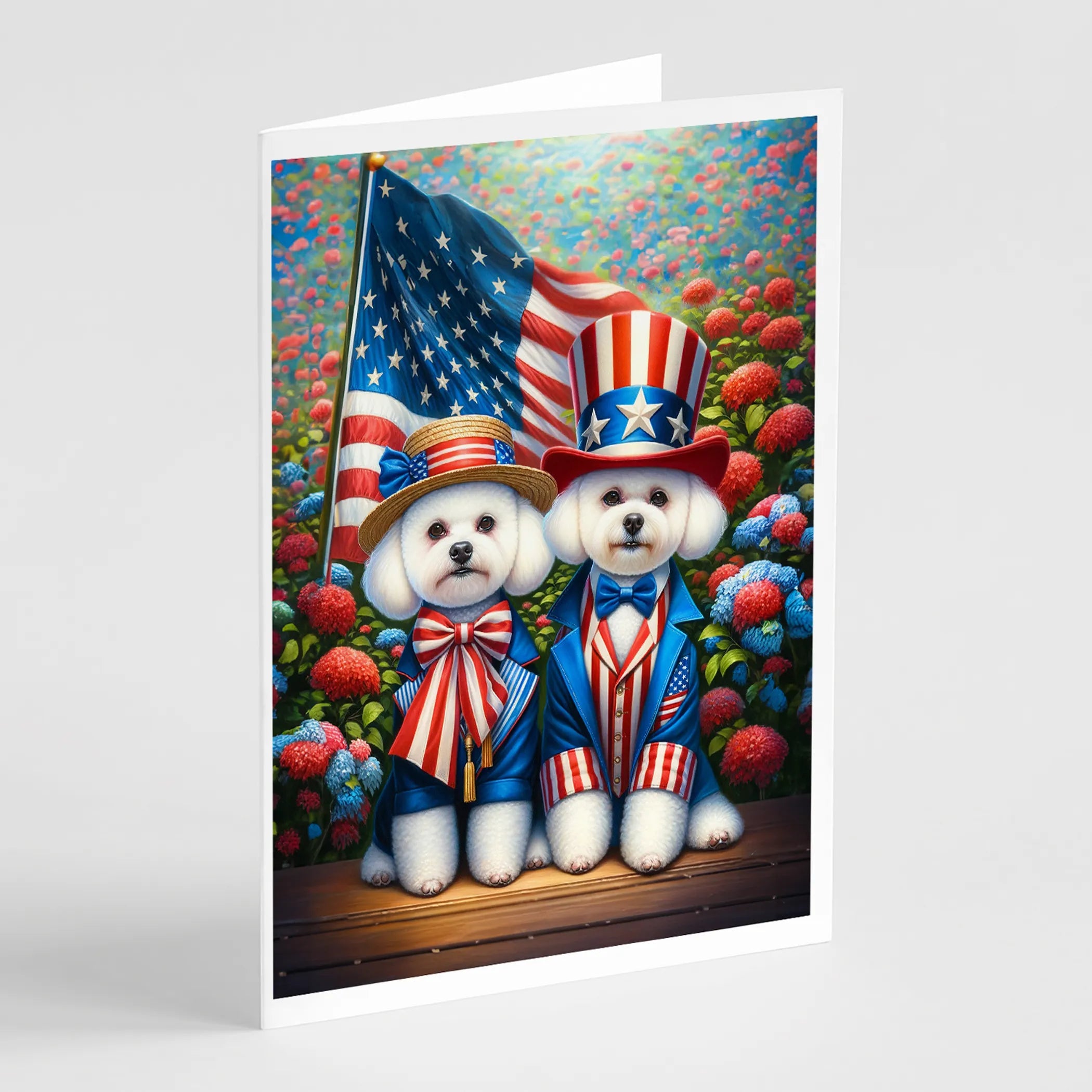 All American Dogs Greeting Cards  - Size: 5X7 | Pack Of: 8 | Collection name: All american dogs