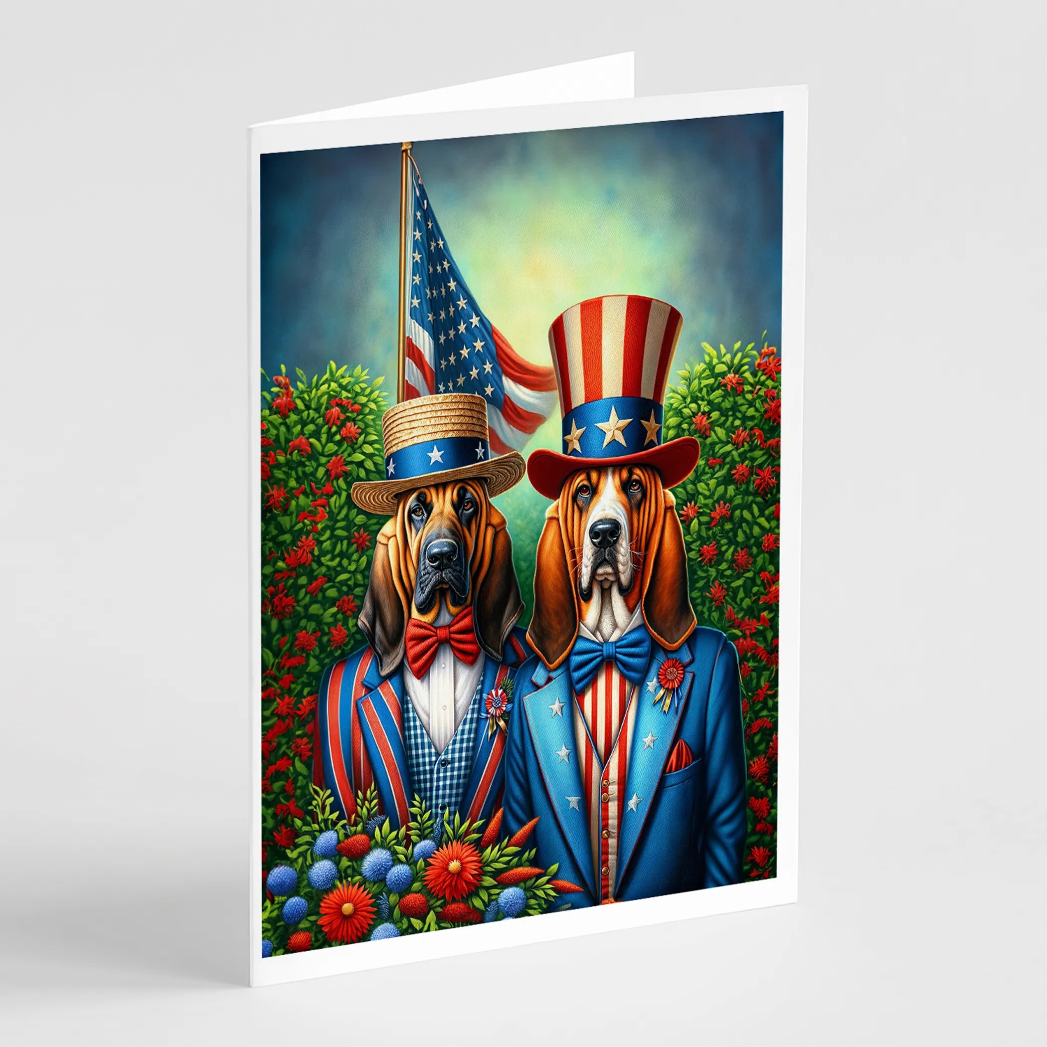 All American Dogs Greeting Cards  - Size: 5X7 | Pack Of: 8 | Collection name: All american dogs