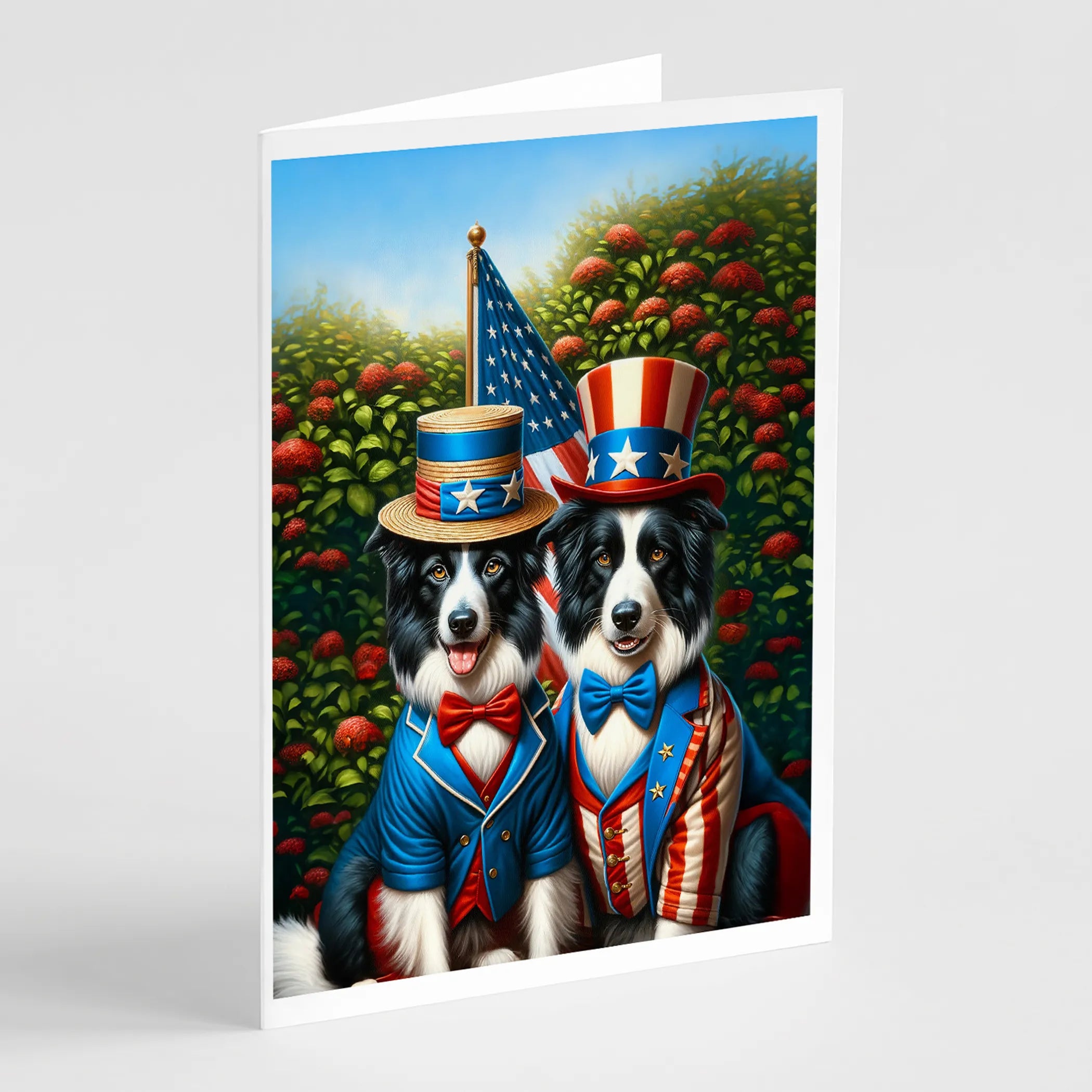 All American Dogs Greeting Cards  - Size: 5X7 | Pack Of: 8 | Collection name: All american dogs