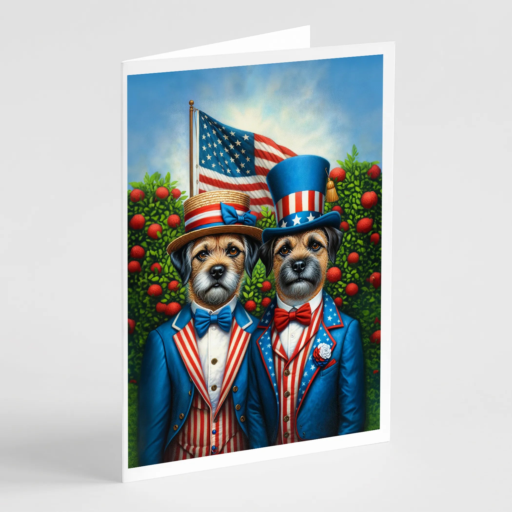 All American Dogs Greeting Cards  - Size: 5X7 | Pack Of: 8 | Collection name: All american dogs