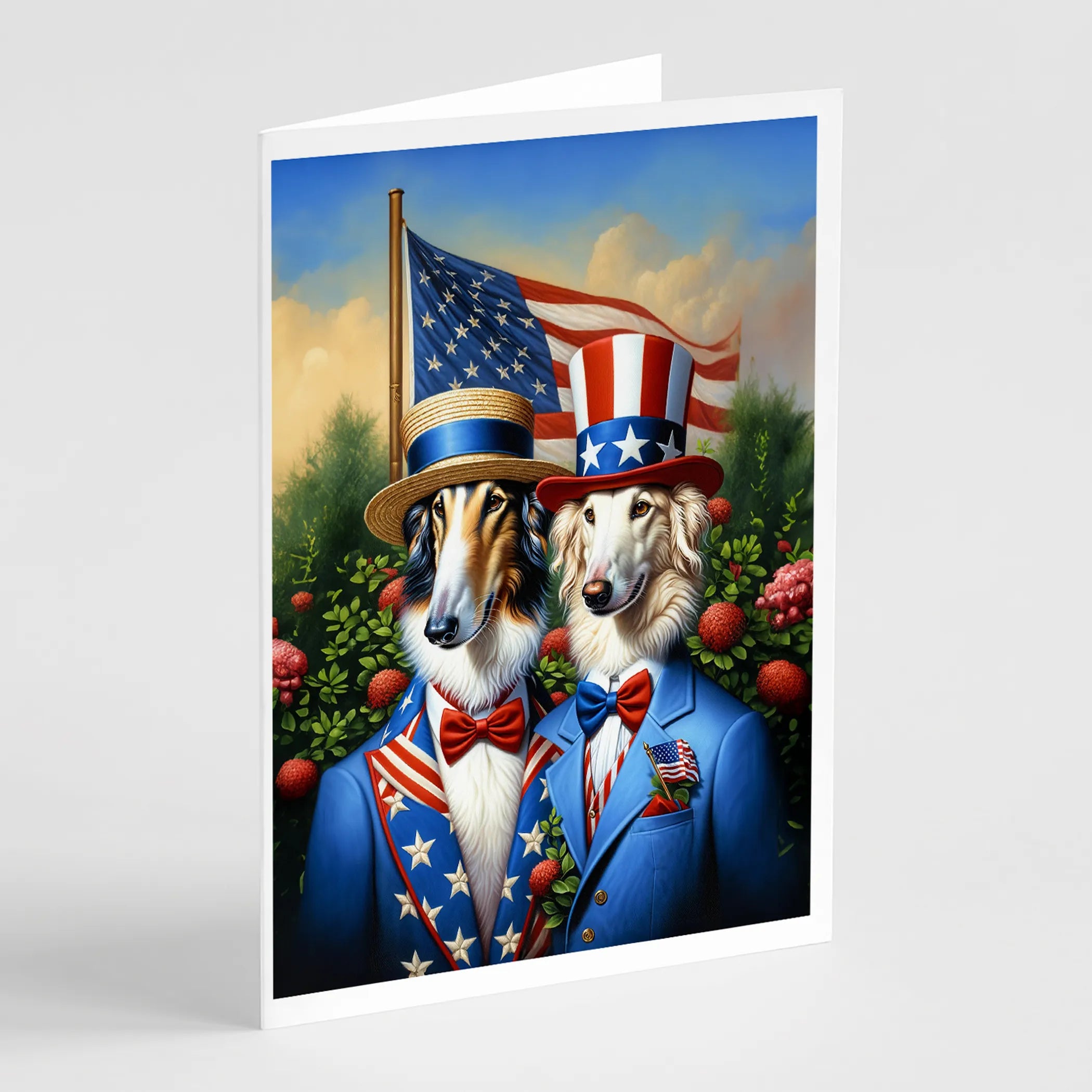 All American Dogs Greeting Cards  - Size: 5X7 | Pack Of: 8 | Collection name: All american dogs