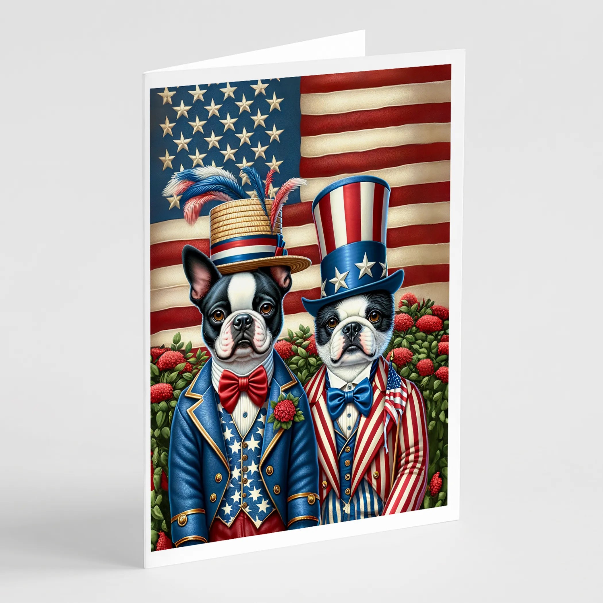 All American Dogs Greeting Cards  - Size: 5X7 | Pack Of: 8 | Collection name: All american dogs