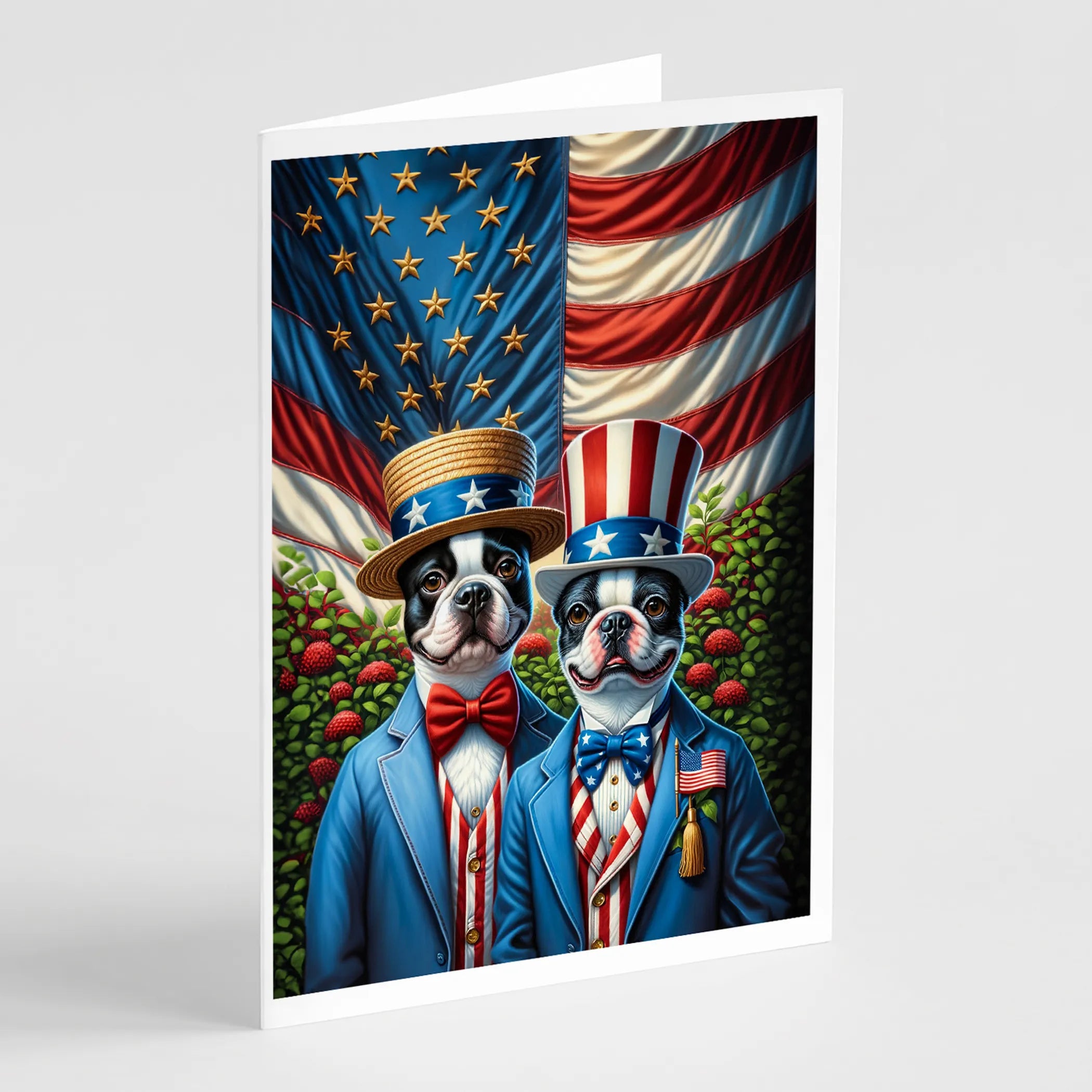 All American Dogs Greeting Cards  - Size: 5X7 | Pack Of: 8 | Collection name: All american dogs