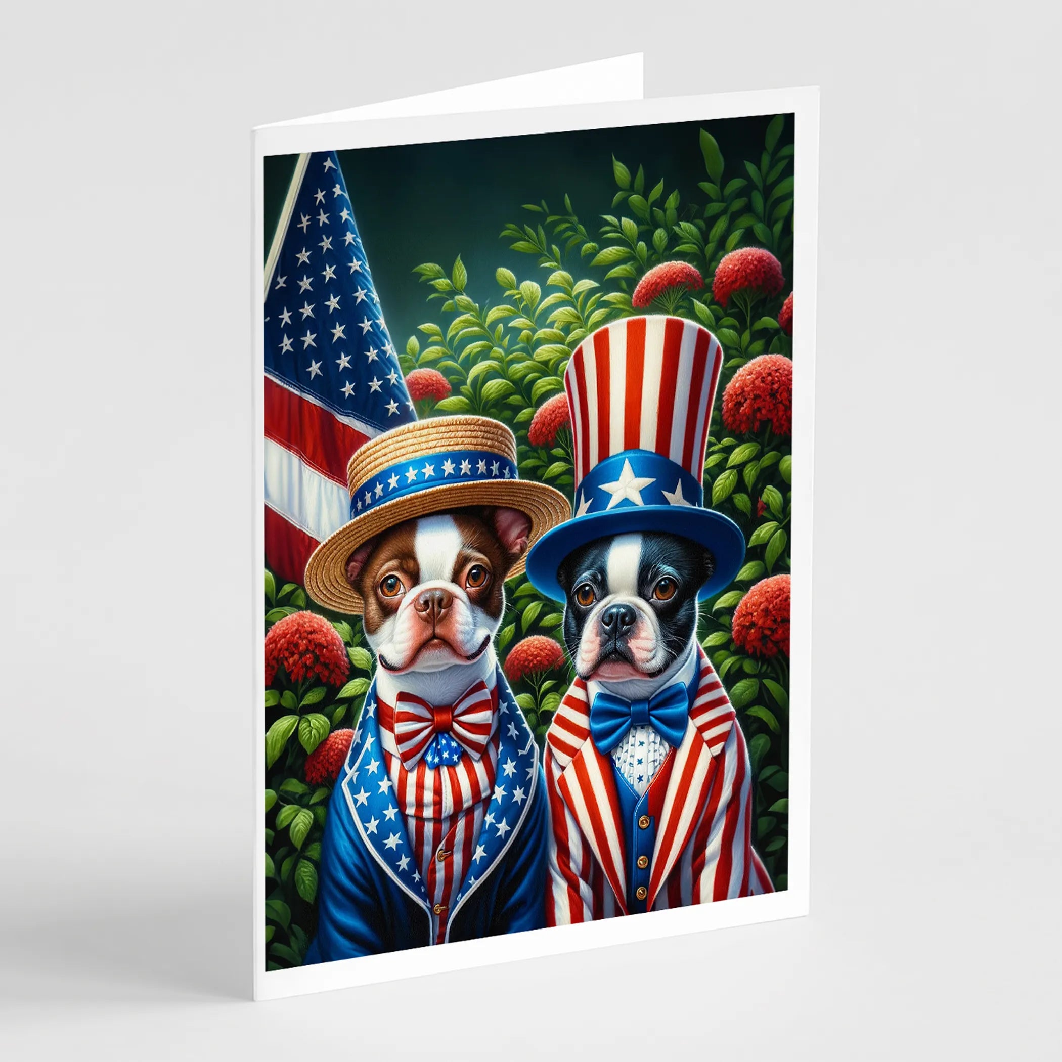 All American Dogs Greeting Cards  - Size: 5X7 | Pack Of: 8 | Collection name: All american dogs