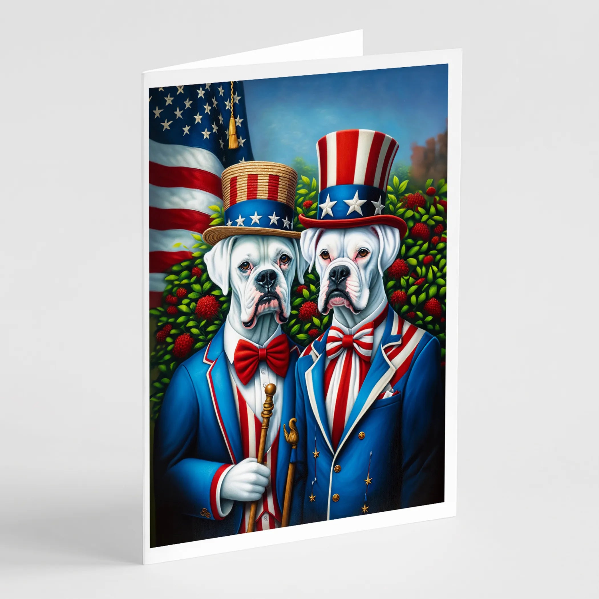 All American Dogs Greeting Cards  - Size: 5X7 | Pack Of: 8 | Collection name: All american dogs