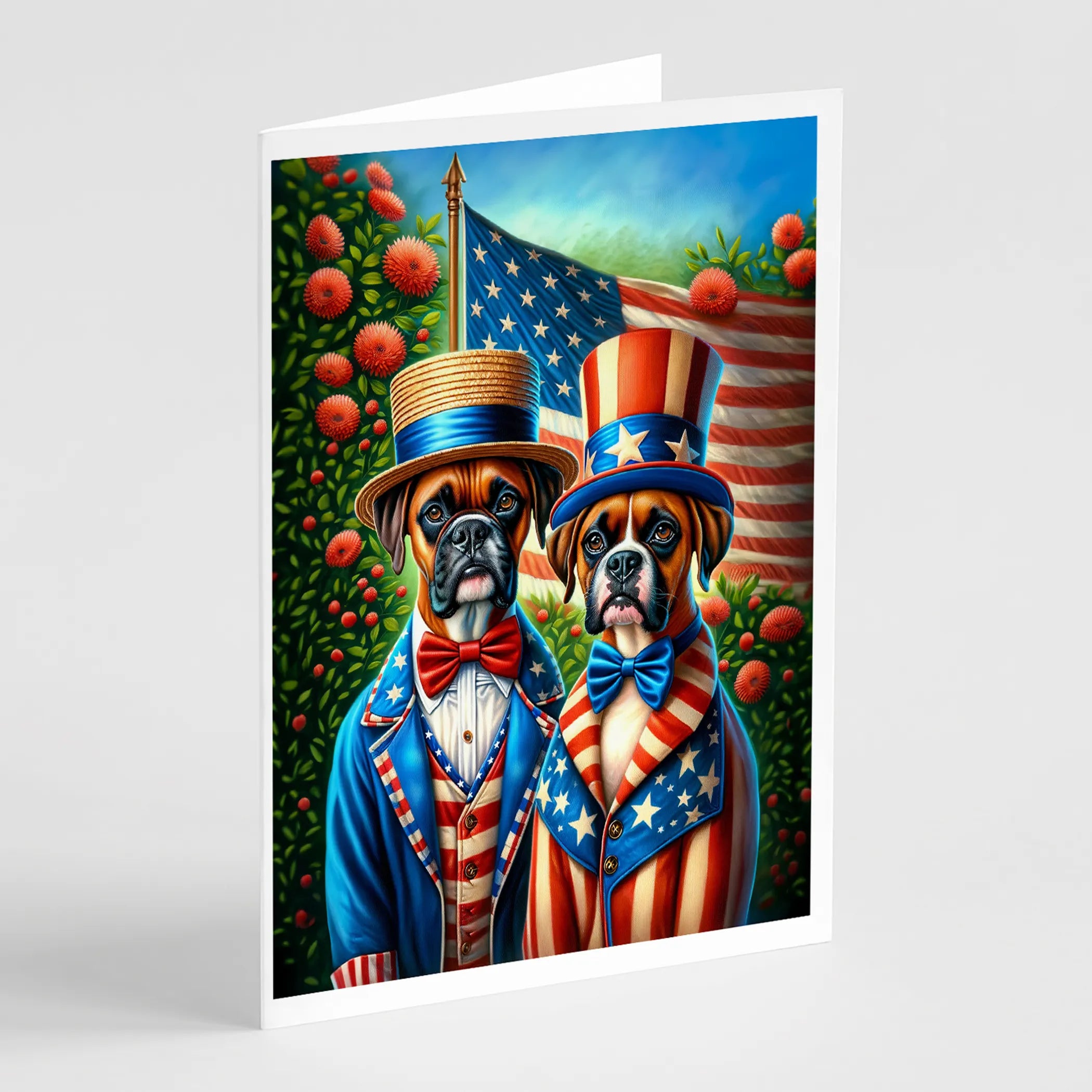 All American Dogs Greeting Cards  - Size: 5X7 | Pack Of: 8 | Collection name: All american dogs