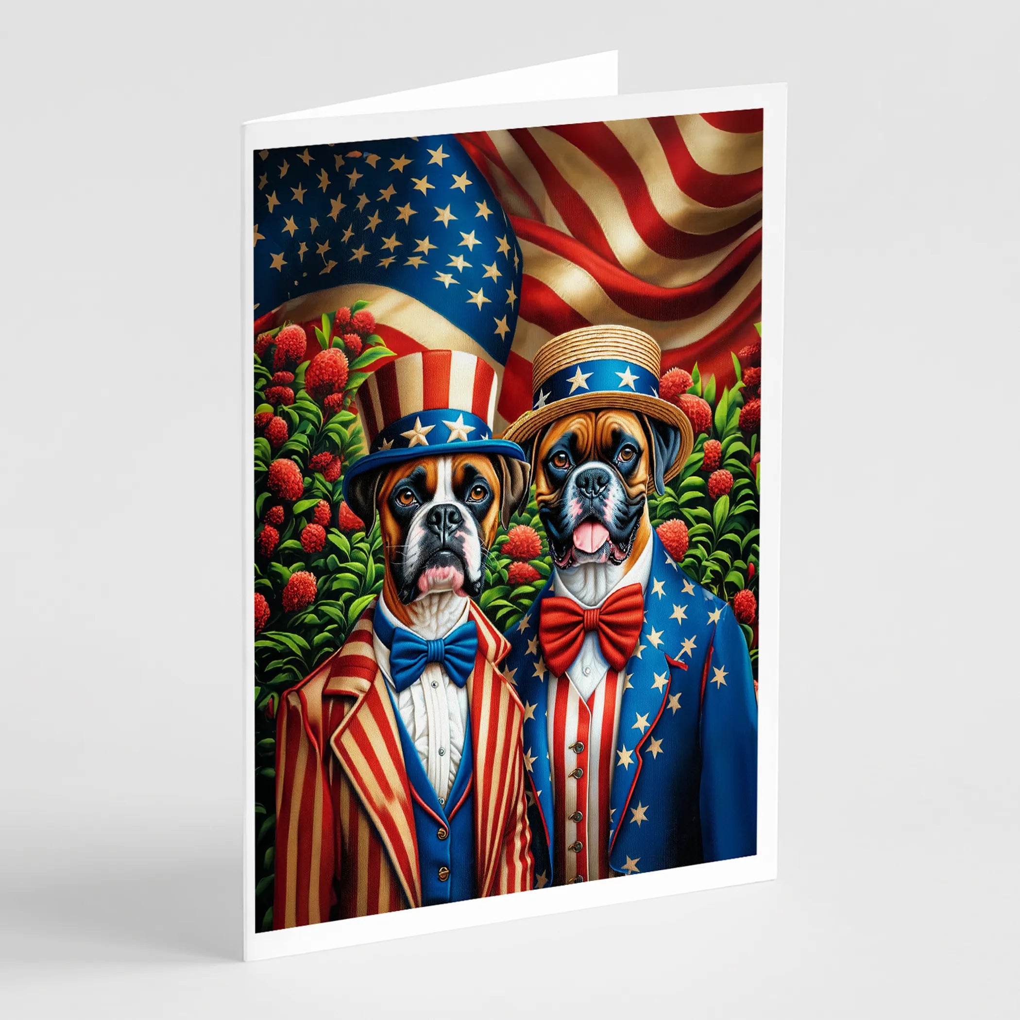 All American Dogs Greeting Cards  - Size: 5X7 | Pack Of: 8 | Collection name: All american dogs