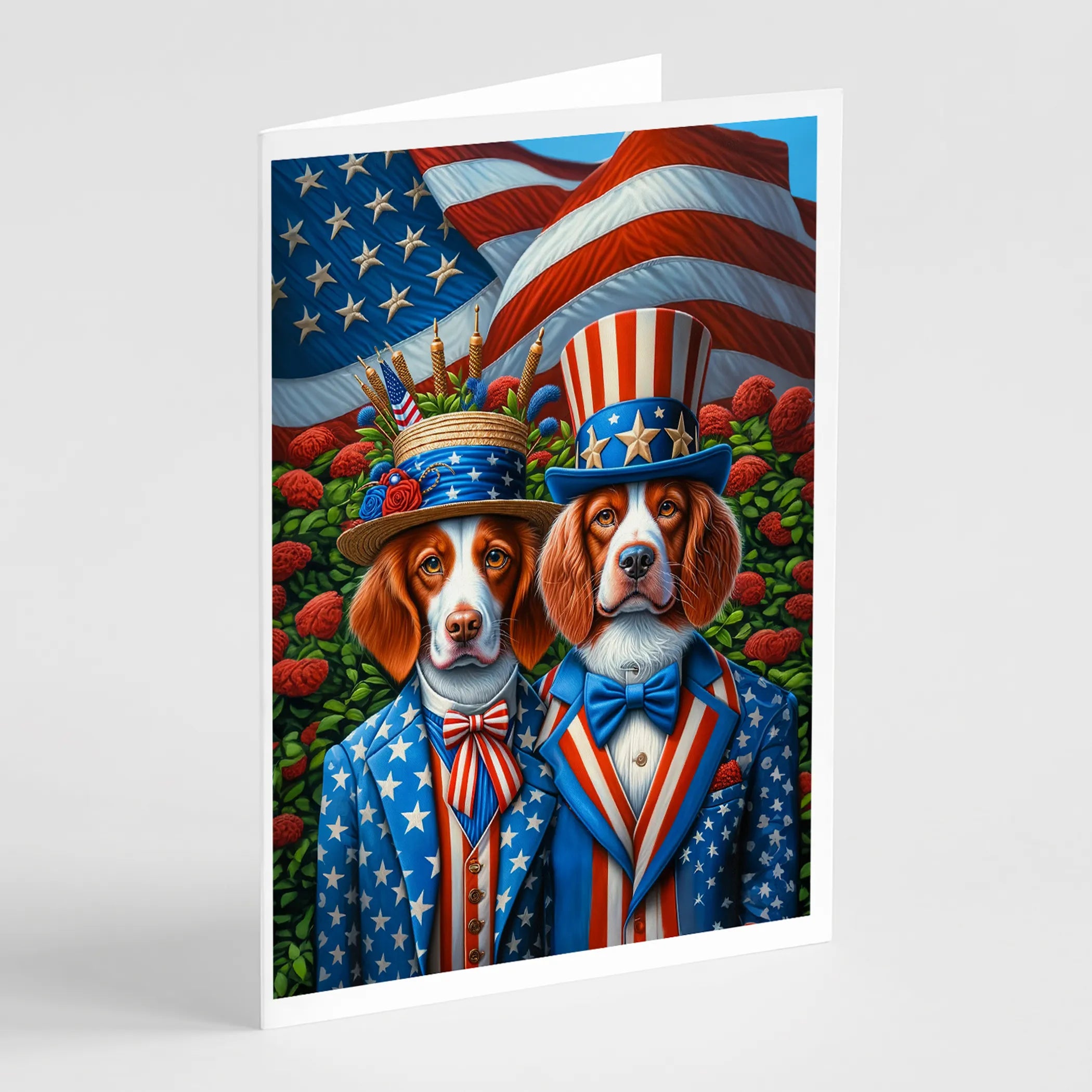 All American Dogs Greeting Cards  - Size: 5X7 | Pack Of: 8 | Collection name: All american dogs