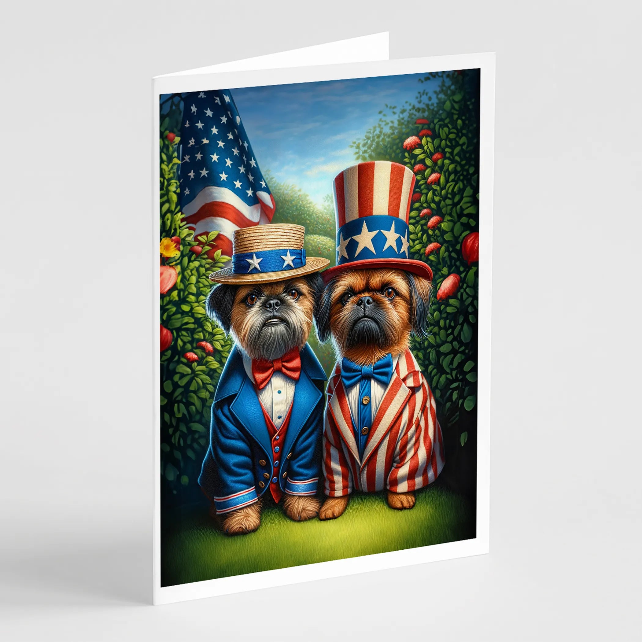 All American Dogs Greeting Cards  - Size: 5X7 | Pack Of: 8 | Collection name: All american dogs