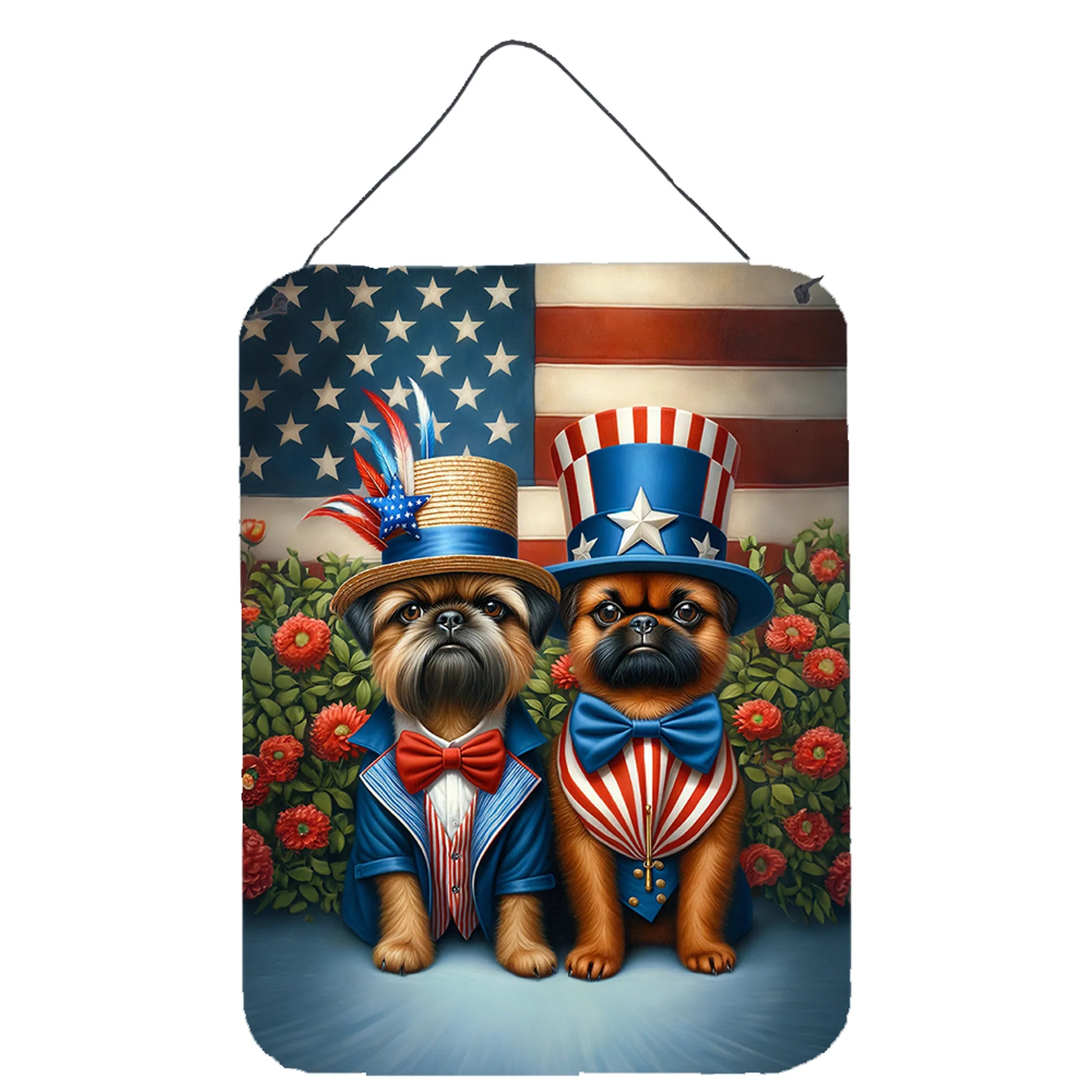 All American Dogs Wall or Door Hanging Prints - Size: 16HX12W | Pack Of: 1 | Collection name: All american dogs