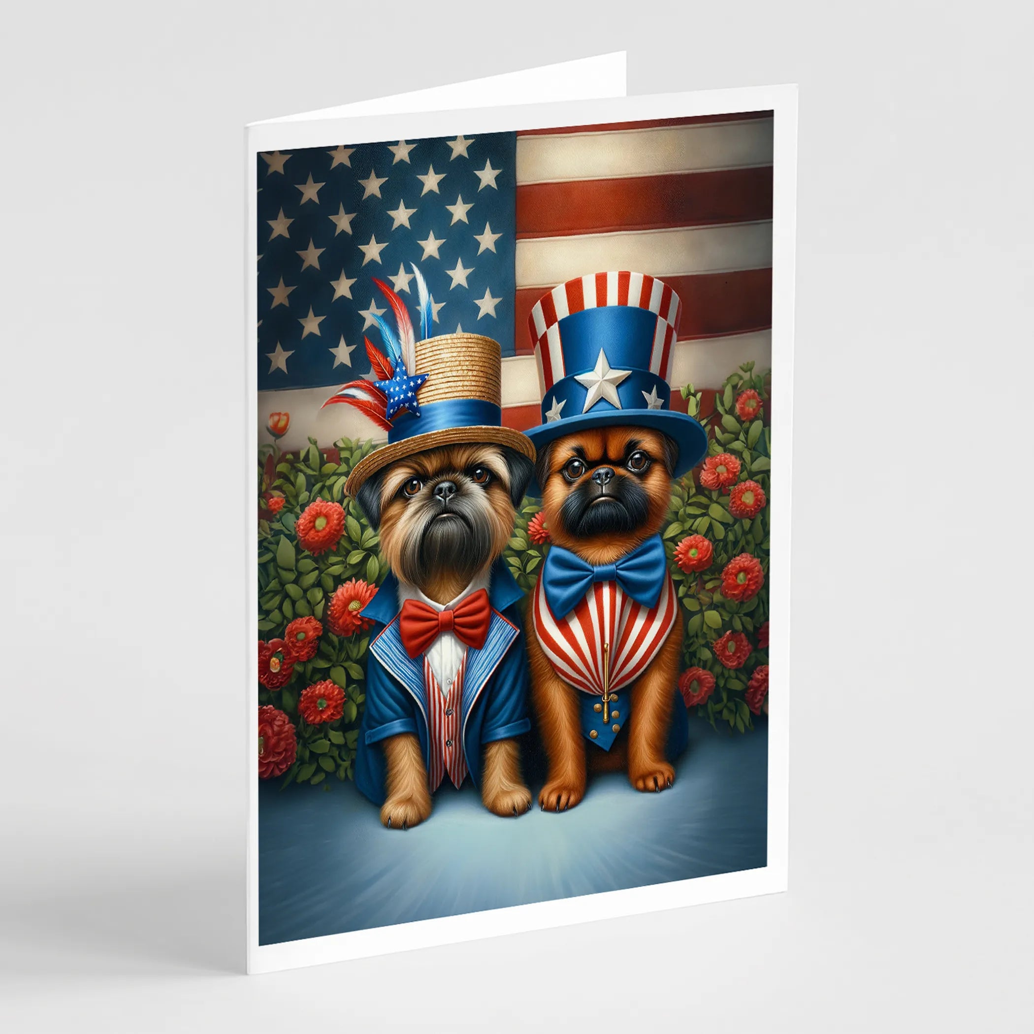 All American Dogs Greeting Cards  - Size: 5X7 | Pack Of: 8 | Collection name: All american dogs