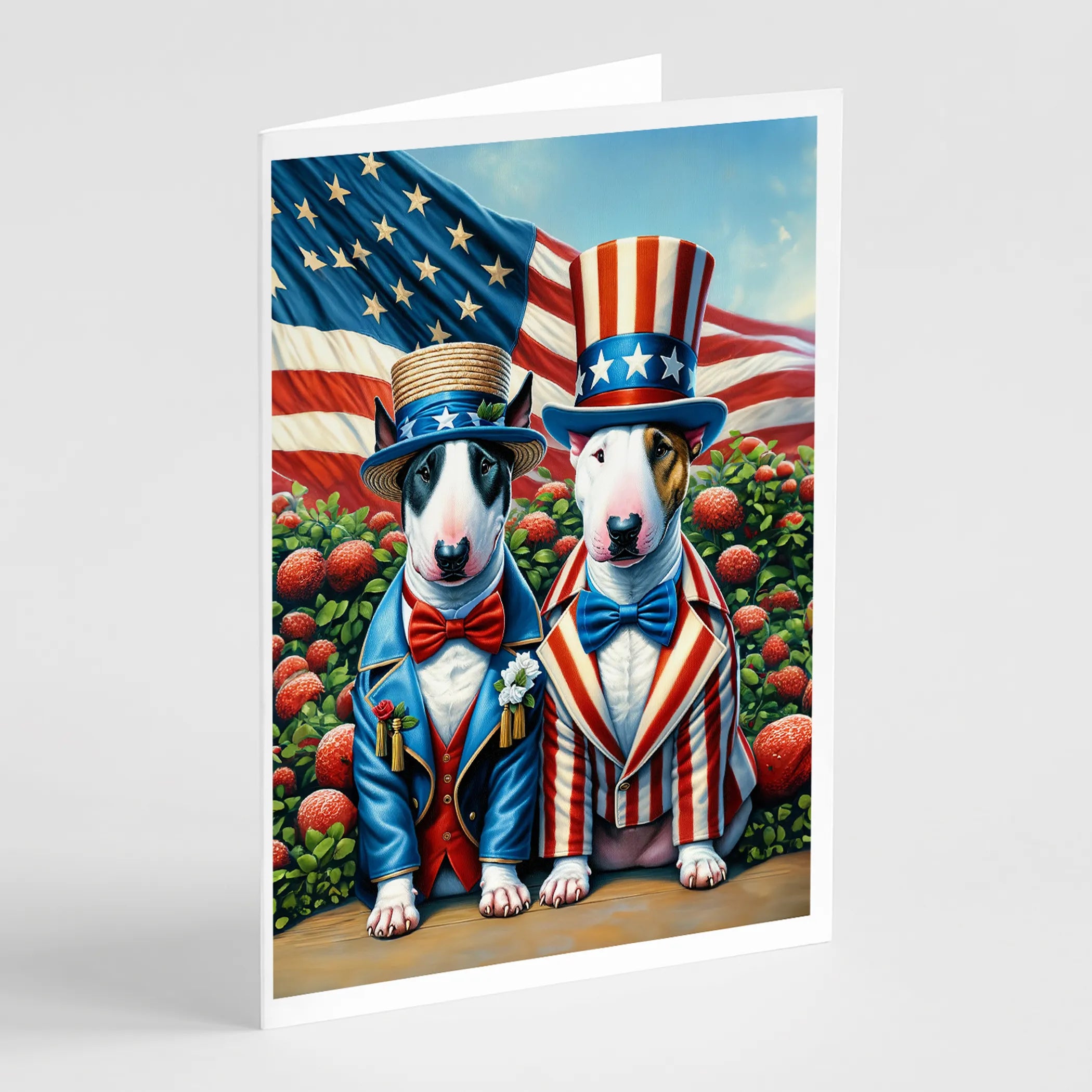 All American Dogs Greeting Cards  - Size: 5X7 | Pack Of: 8 | Collection name: All american dogs