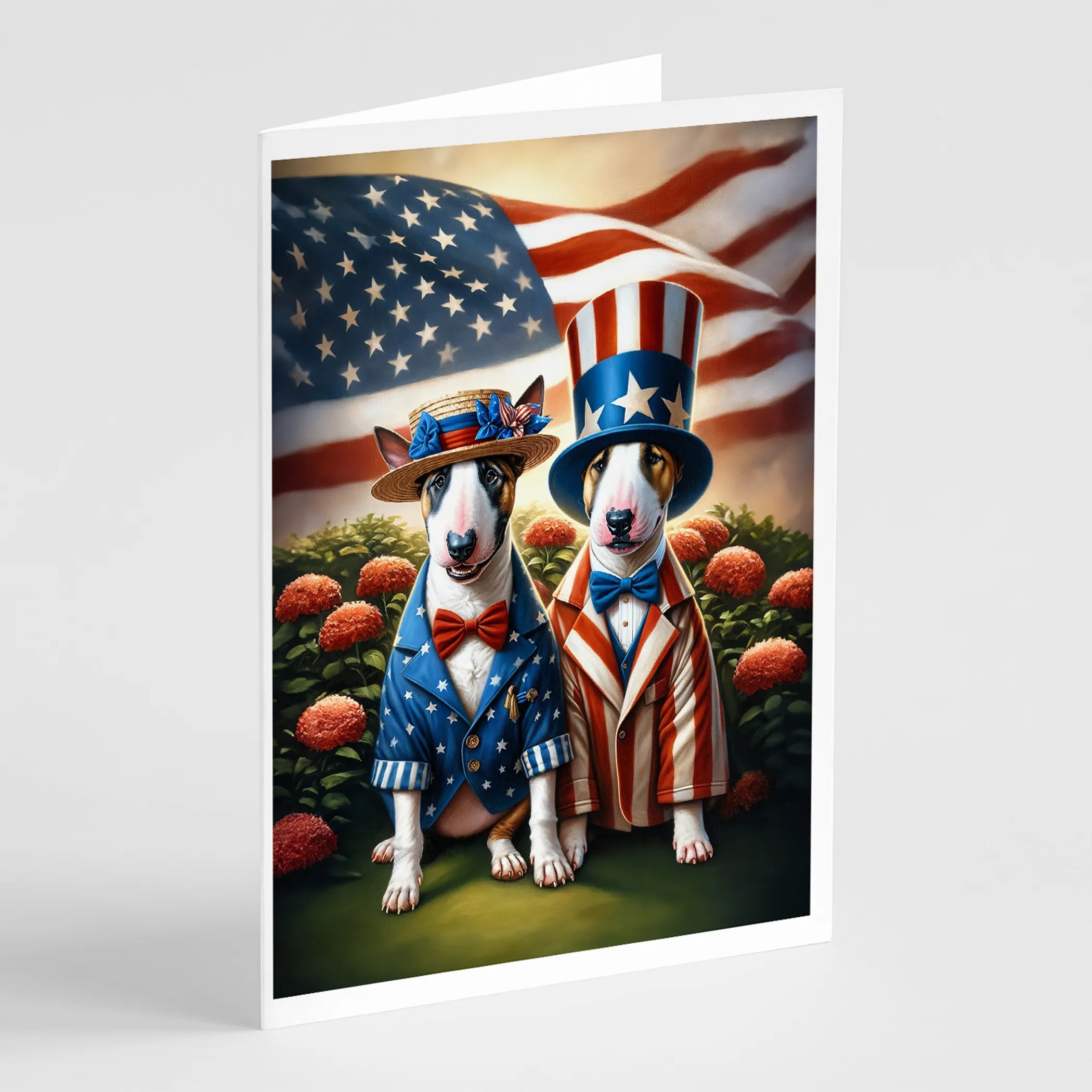 All American Dogs Greeting Cards  - Size: 5X7 | Pack Of: 8 | Collection name: All american dogs