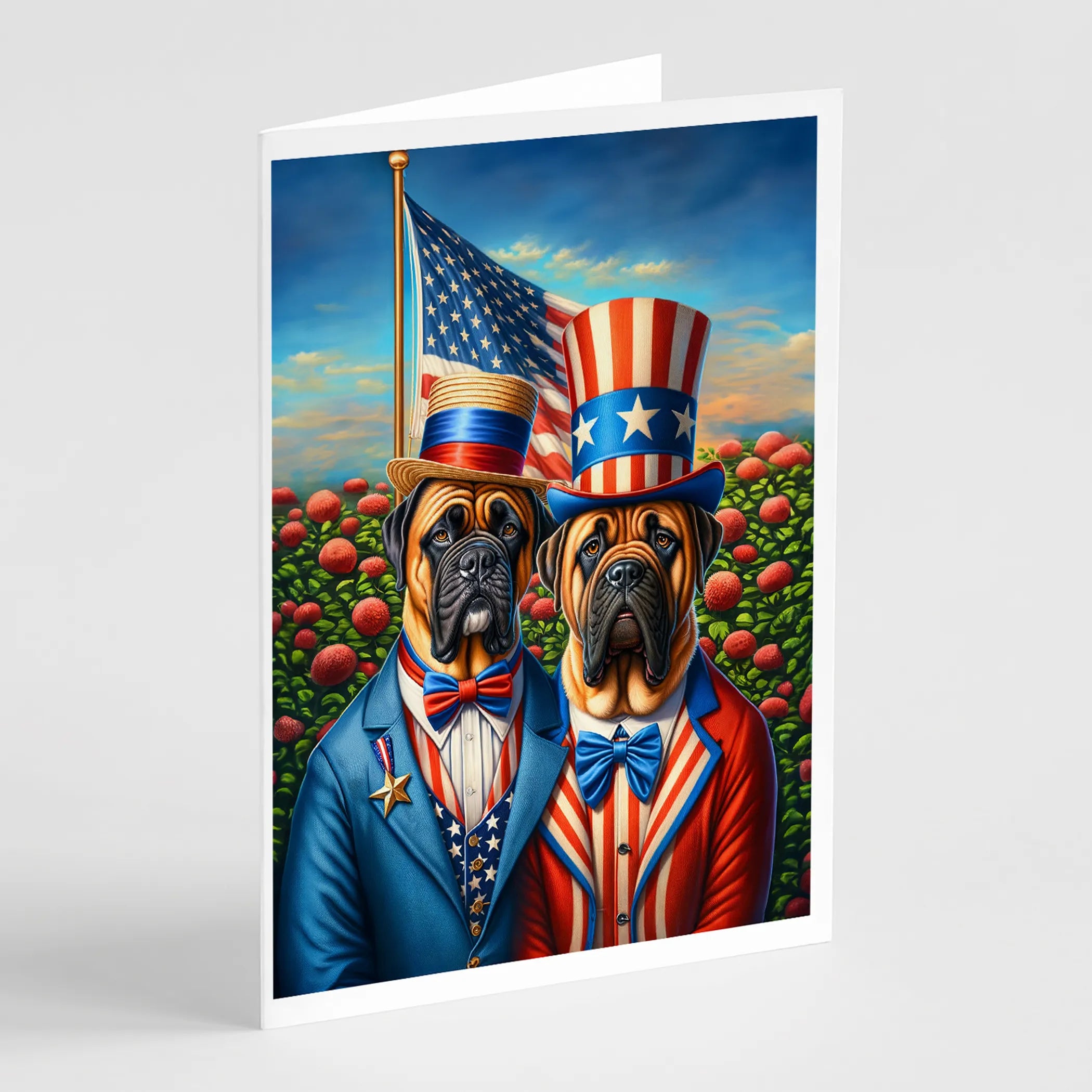 All American Dogs Greeting Cards  - Size: 5X7 | Pack Of: 8 | Collection name: All american dogs