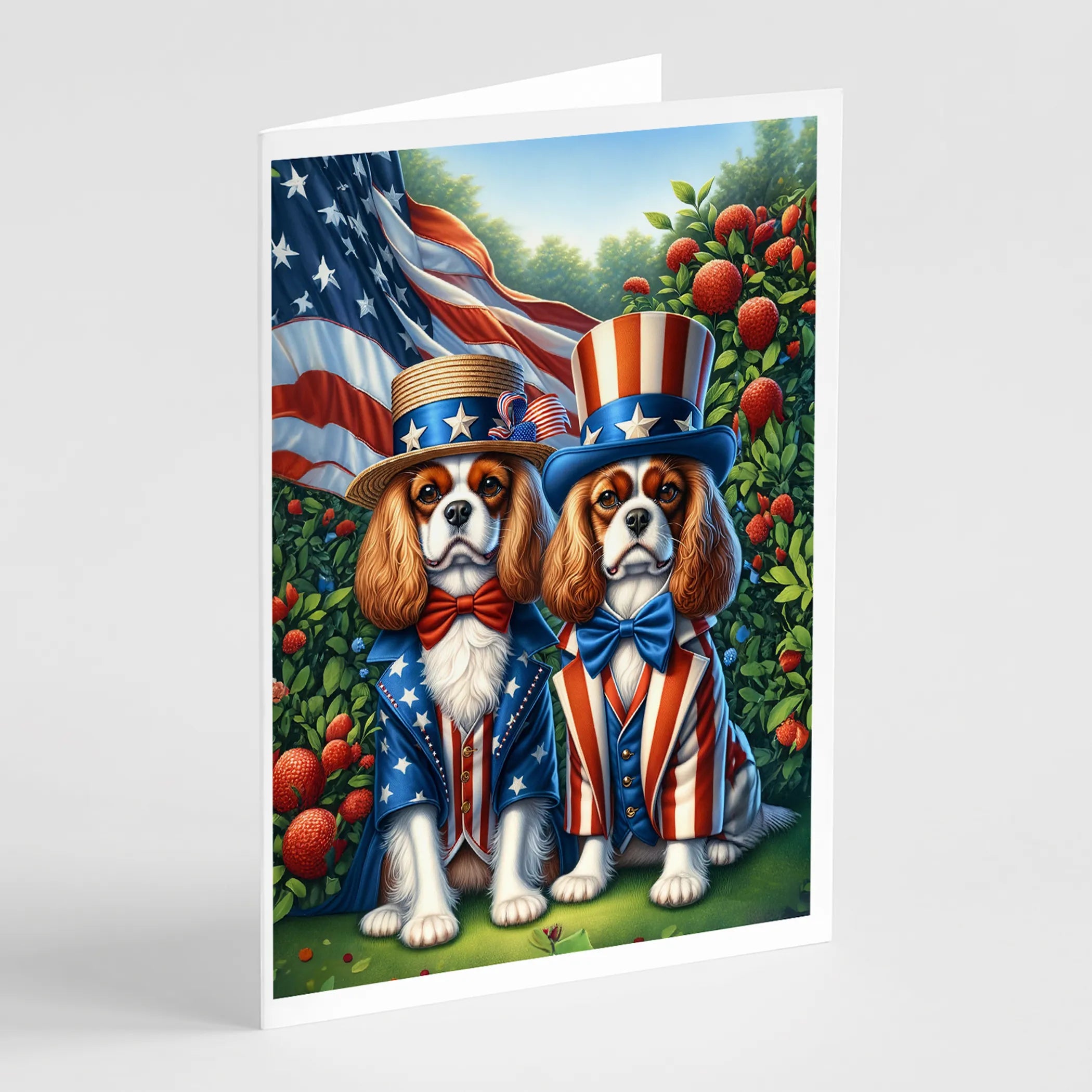 All American Dogs Greeting Cards  - Size: 5X7 | Pack Of: 8 | Collection name: All american dogs