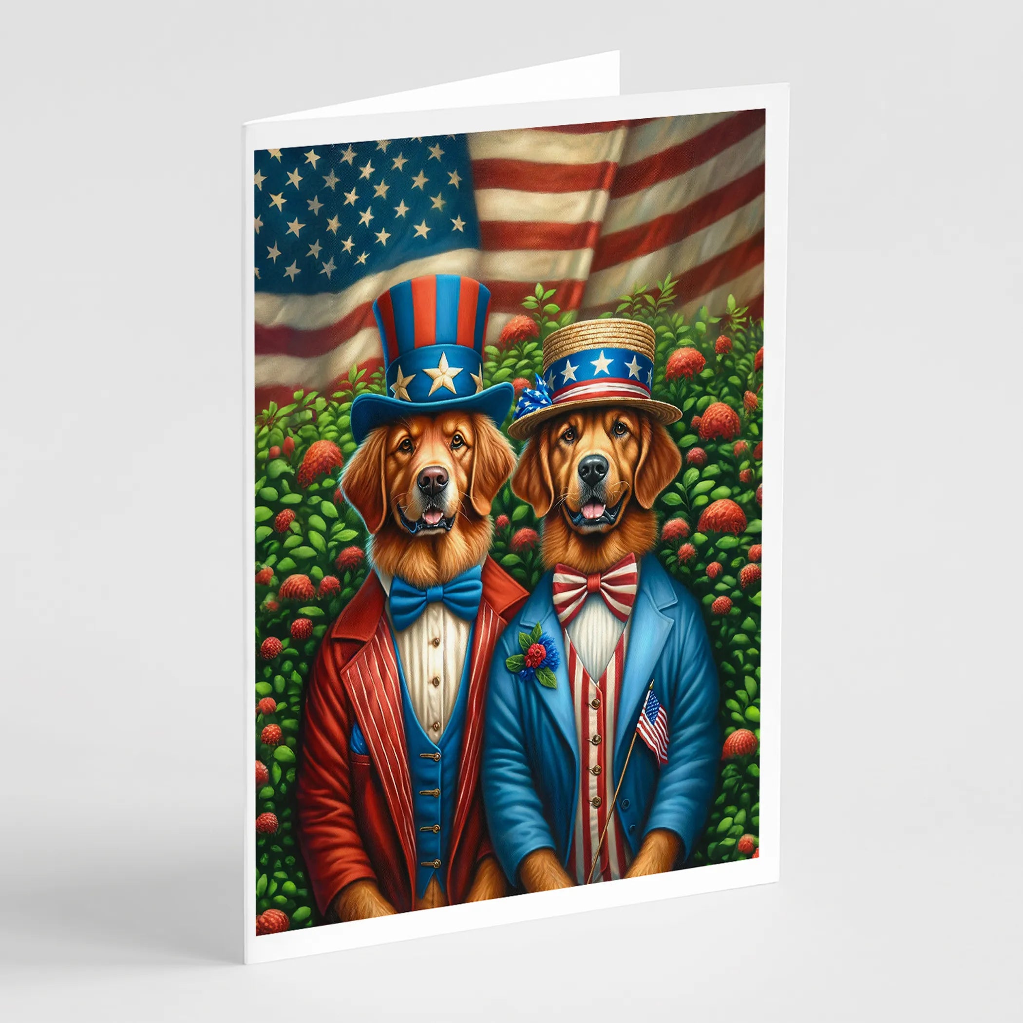 All American Dogs Greeting Cards  - Size: 5X7 | Pack Of: 8 | Collection name: All american dogs