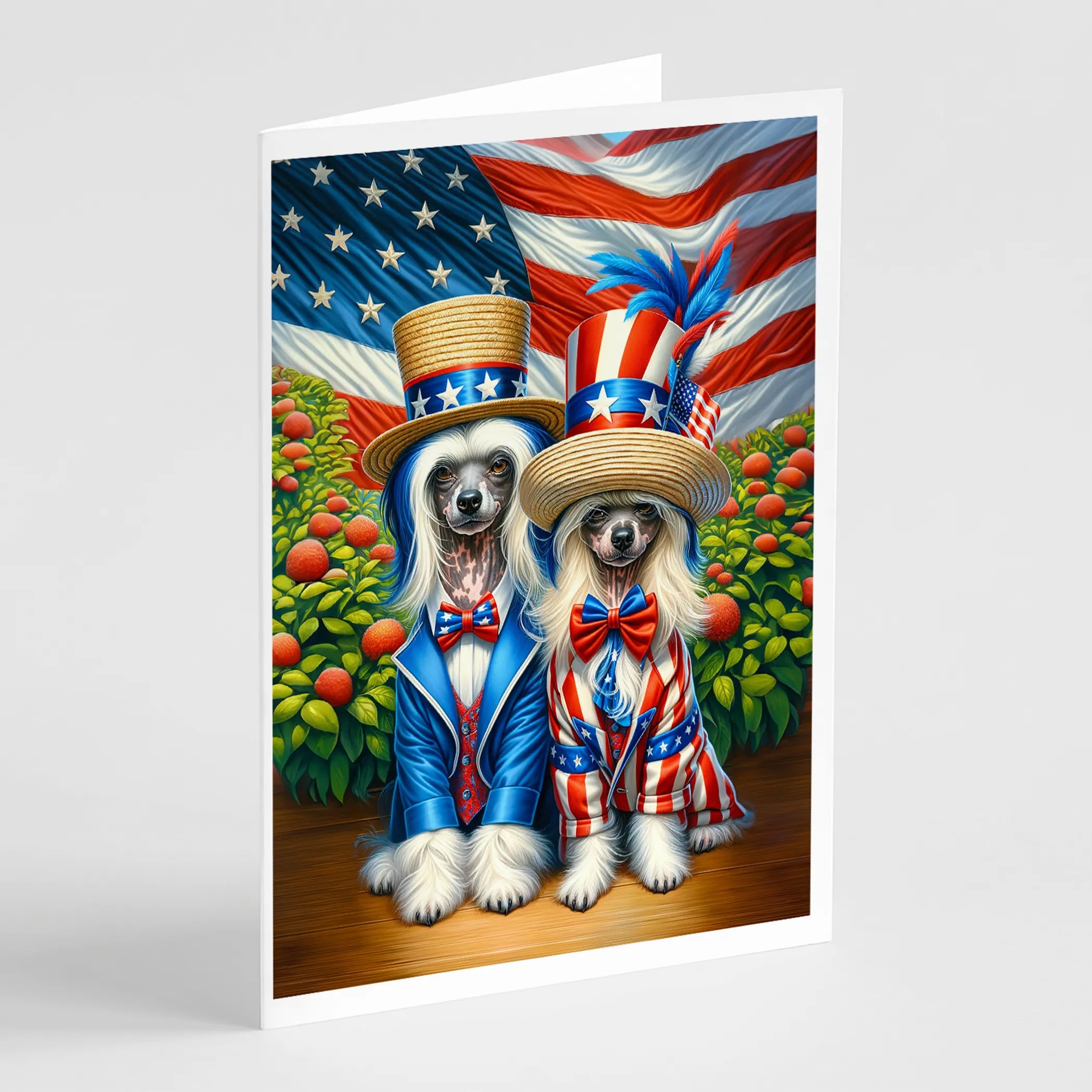 All American Dogs Greeting Cards  - Size: 5X7 | Pack Of: 8 | Collection name: All american dogs
