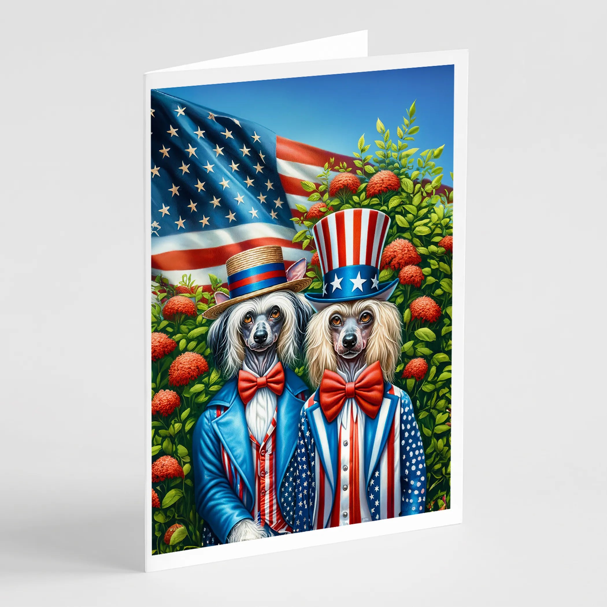 All American Dogs Greeting Cards  - Size: 5X7 | Pack Of: 8 | Collection name: All american dogs