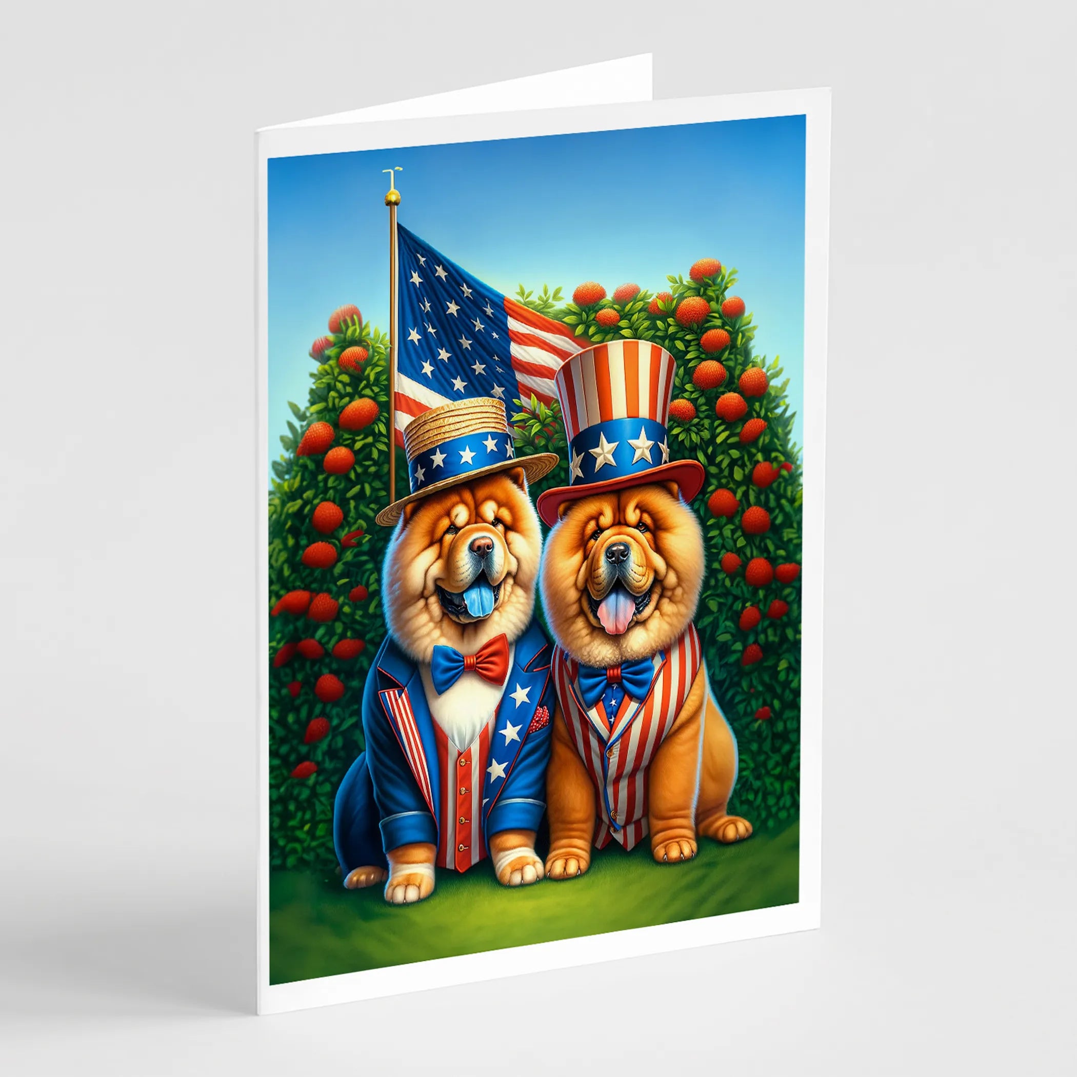 All American Dogs Greeting Cards  - Size: 5X7 | Pack Of: 8 | Collection name: All american dogs
