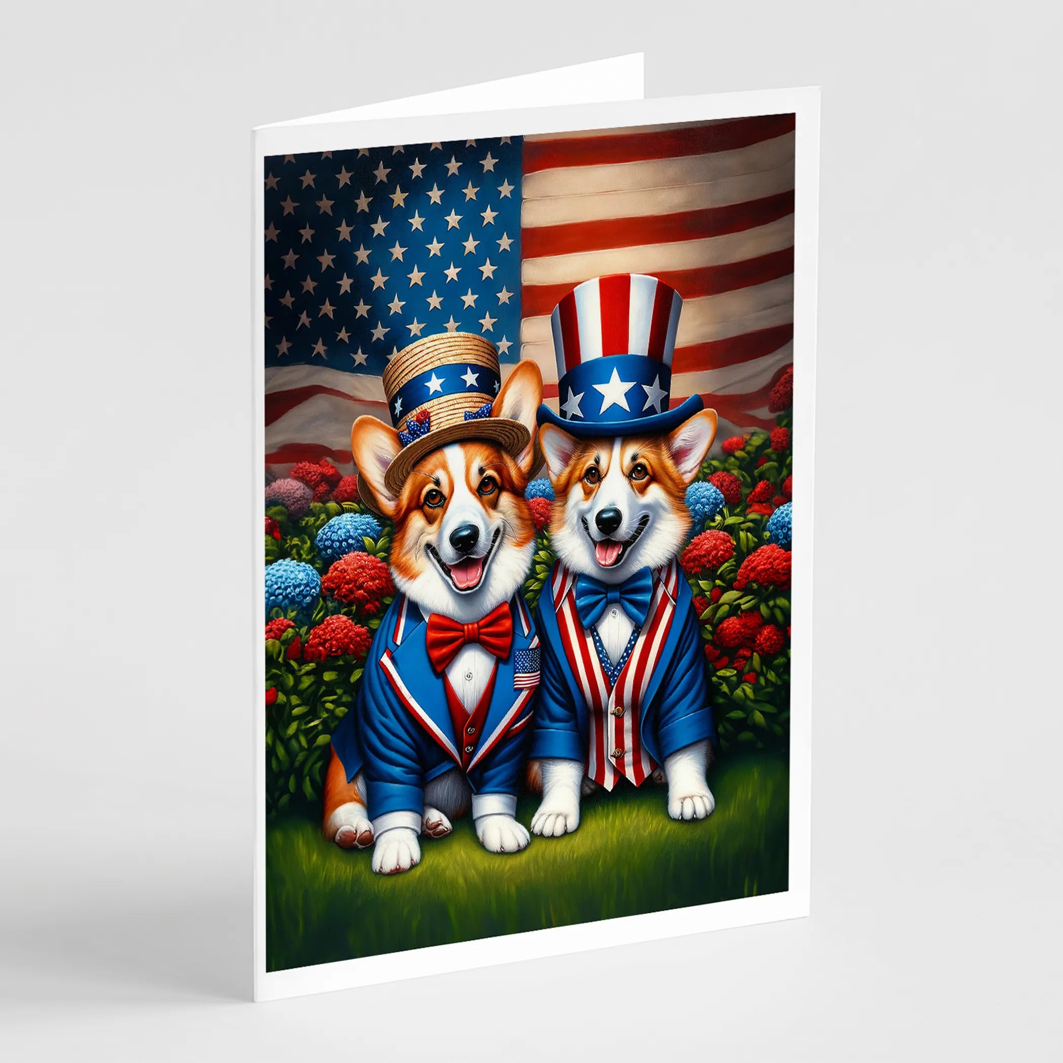 All American Dogs Greeting Cards  - Size: 5X7 | Pack Of: 8 | Collection name: All american dogs