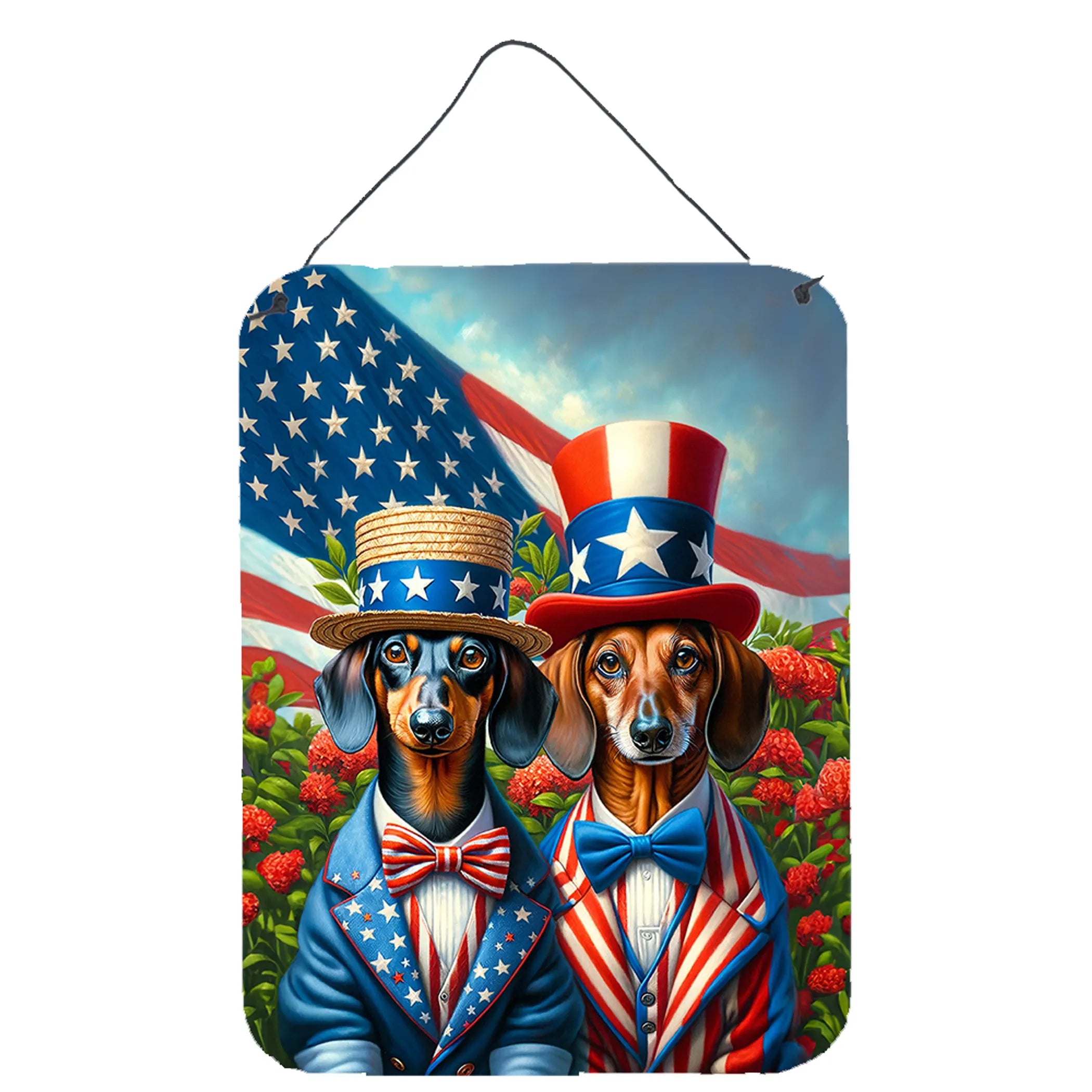 All American Dogs Wall or Door Hanging Prints - Size: 16HX12W | Pack Of: 1 | Collection name: All american dogs