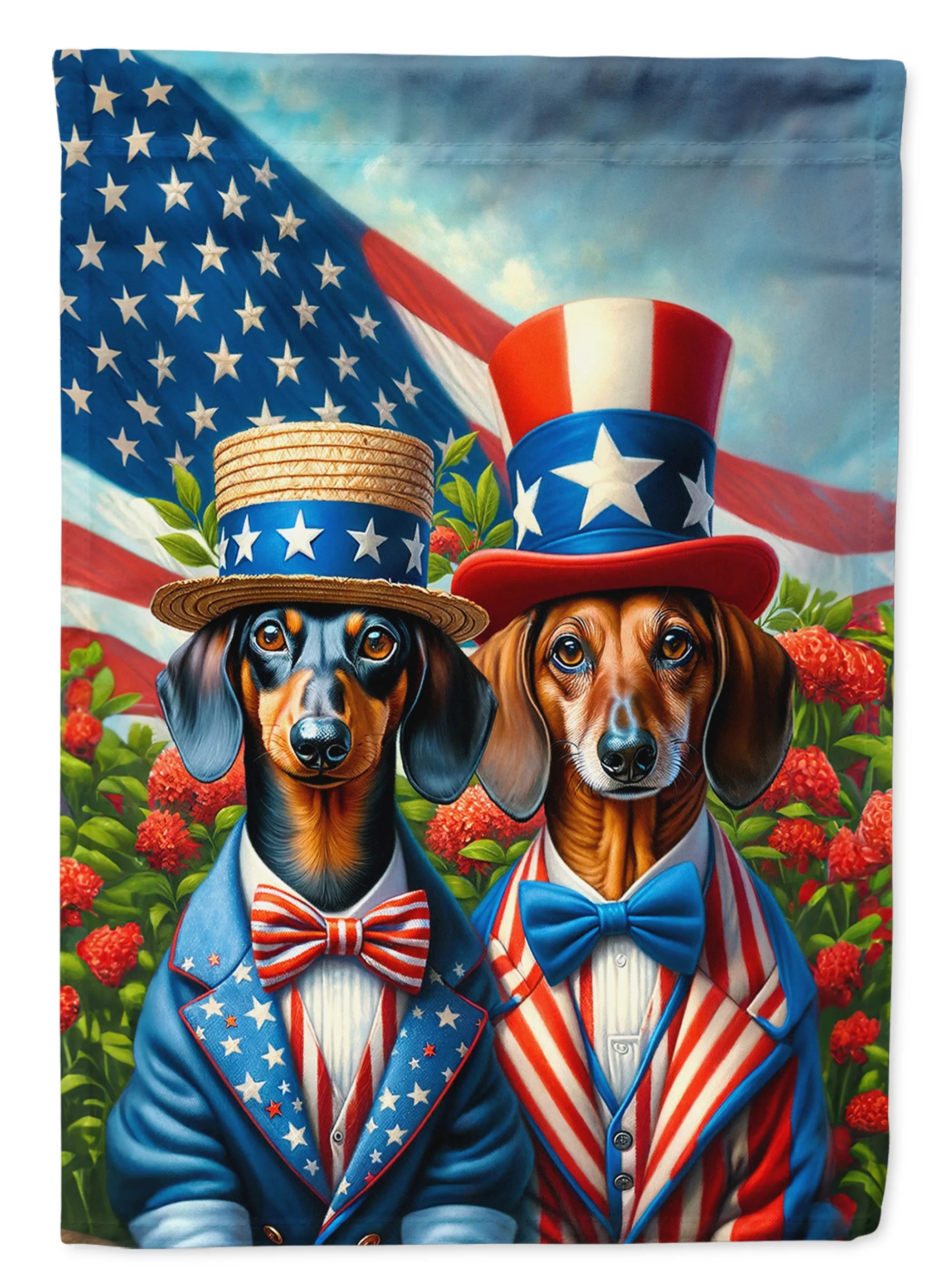 All American Dogs Decorative Flag - Size: GARDEN SIZE | Pack Of: 1 | Collection name: All american dogs