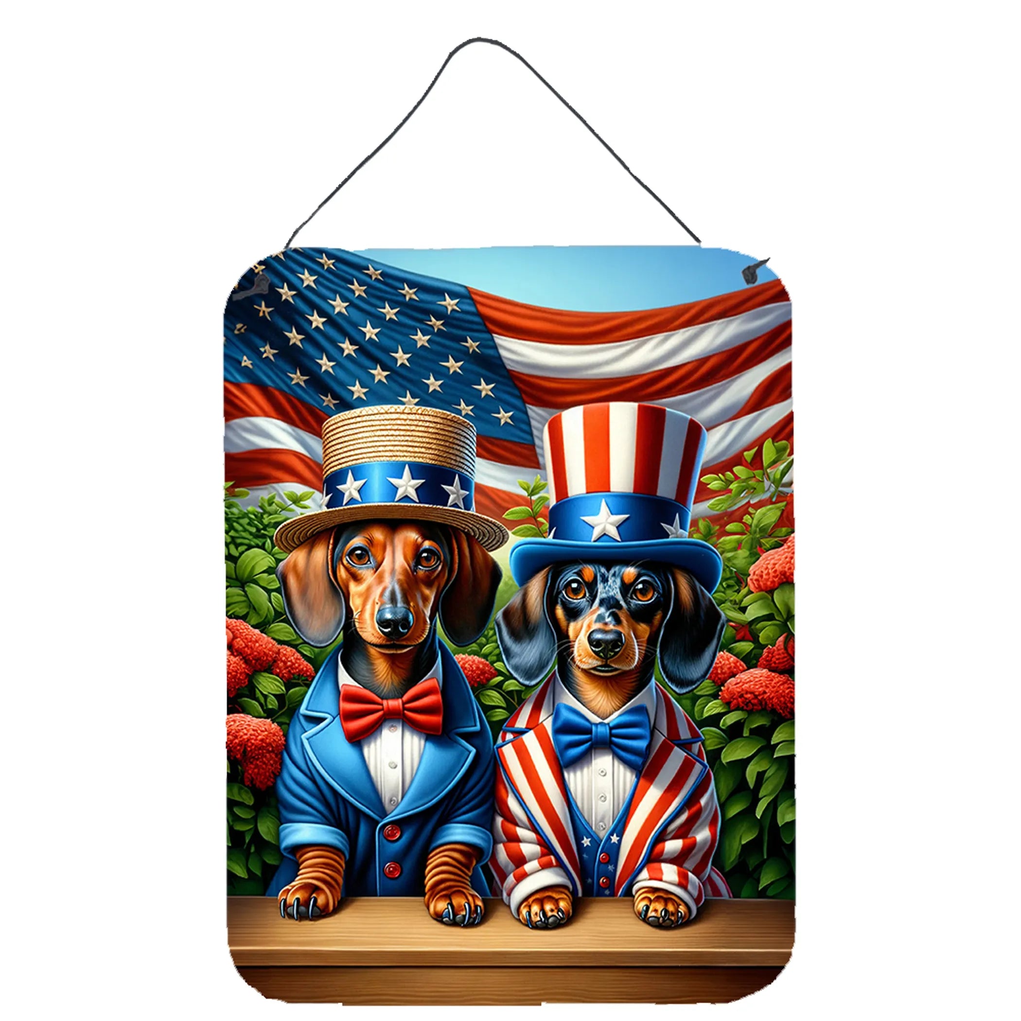 All American Dogs Wall or Door Hanging Prints - Size: 16HX12W | Pack Of: 1 | Collection name: All american dogs