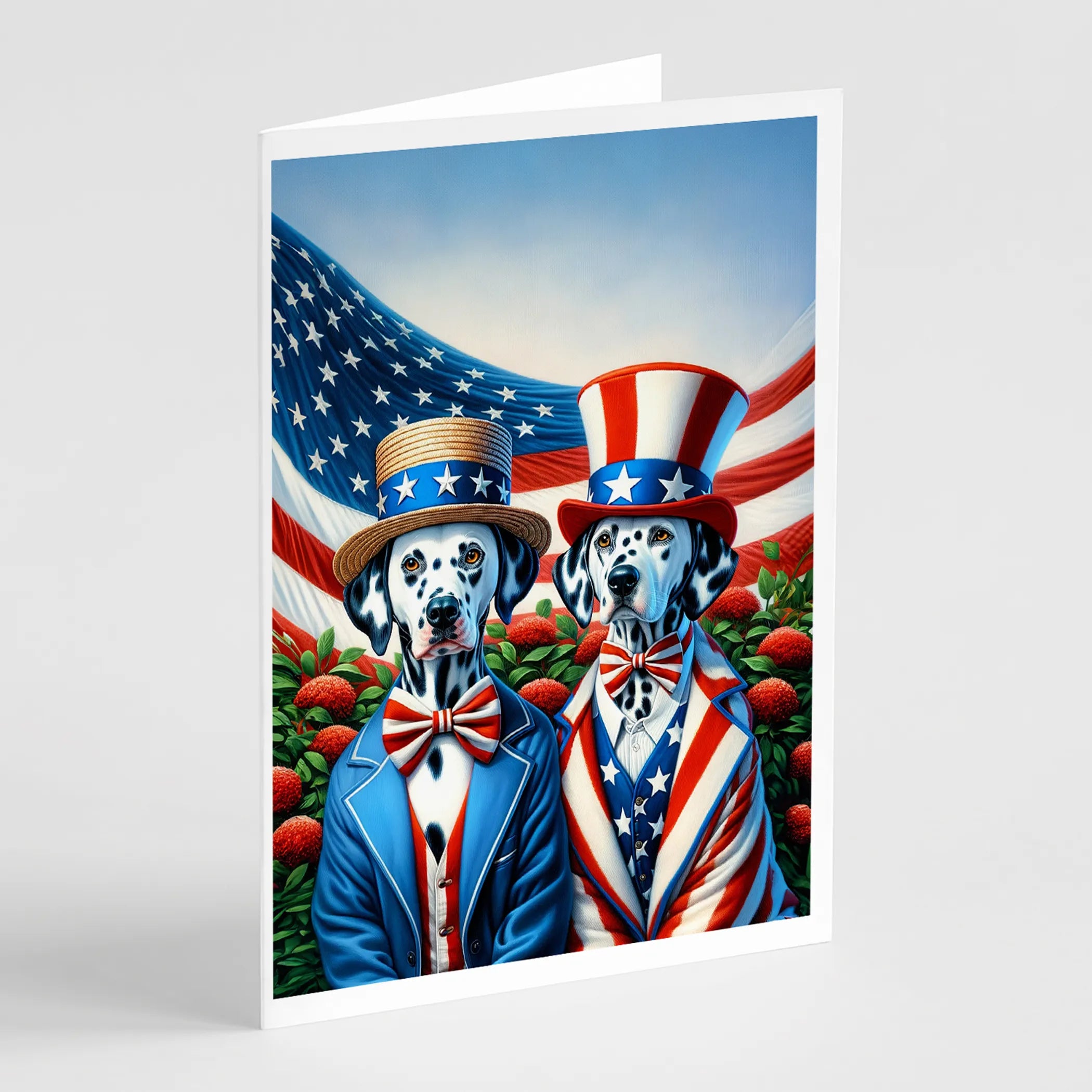 All American Dogs Greeting Cards  - Size: 5X7 | Pack Of: 8 | Collection name: All american dogs