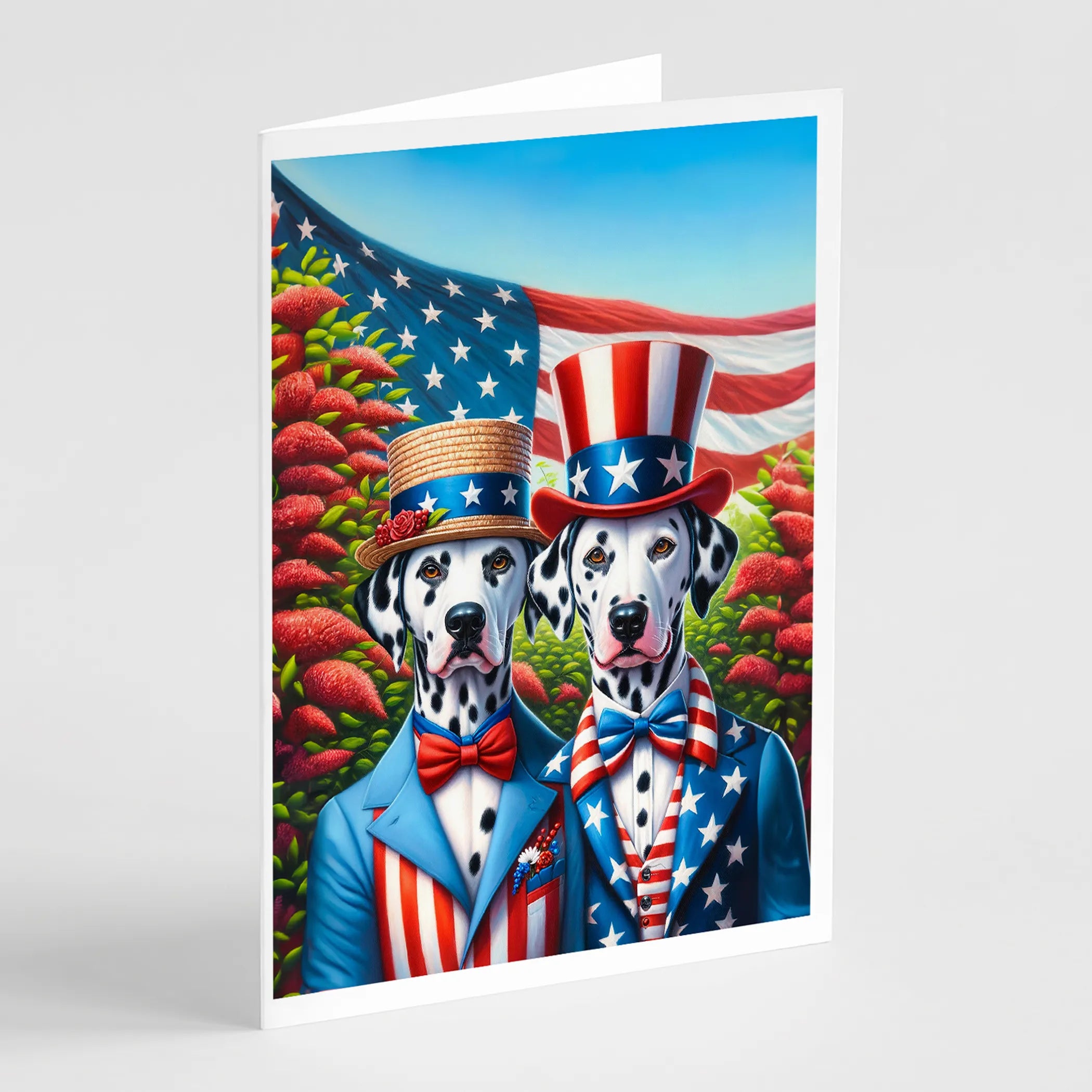 All American Dogs Greeting Cards  - Size: 5X7 | Pack Of: 8 | Collection name: All american dogs