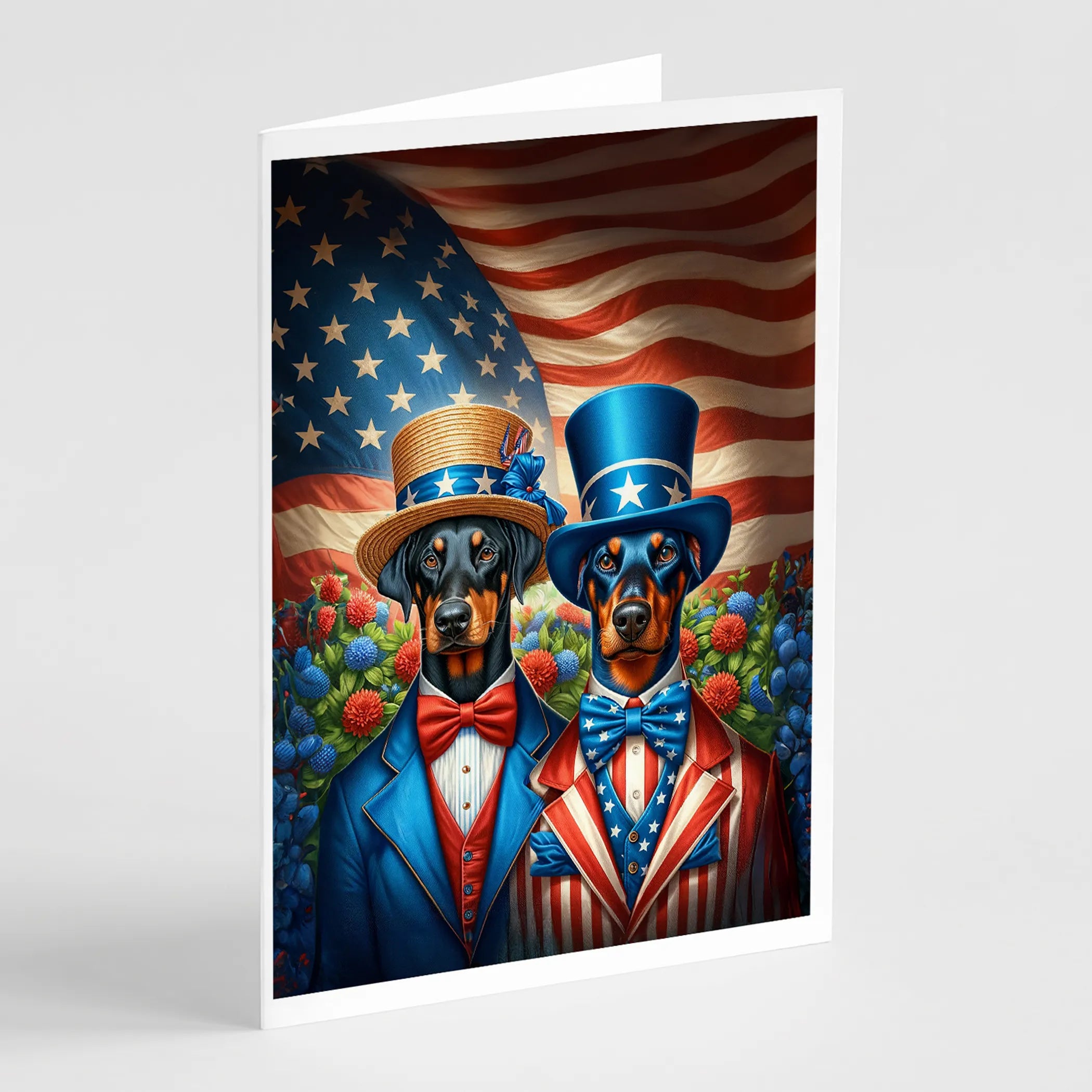 All American Dogs Greeting Cards  - Size: 5X7 | Pack Of: 8 | Collection name: All american dogs