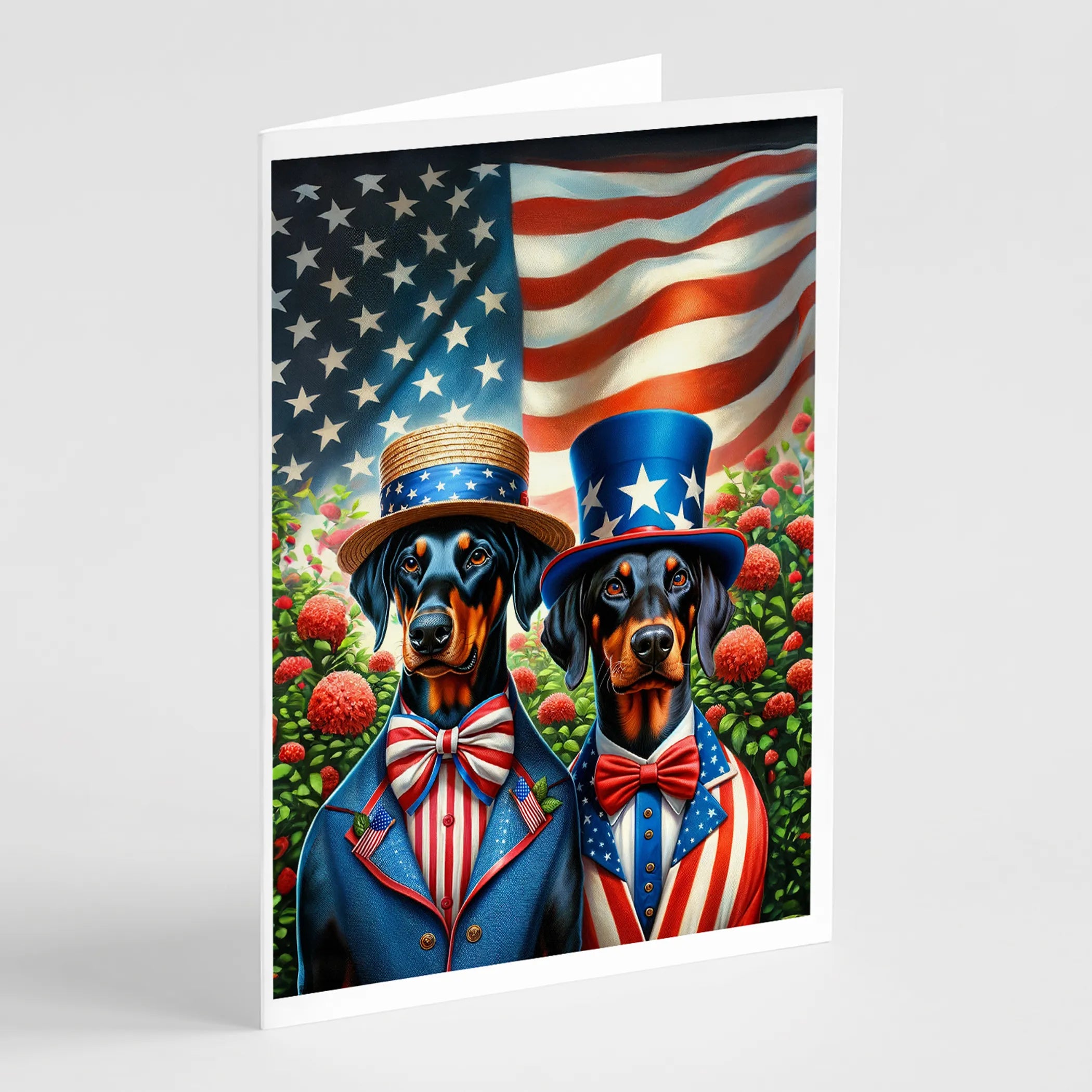 All American Dogs Greeting Cards  - Size: 5X7 | Pack Of: 8 | Collection name: All american dogs